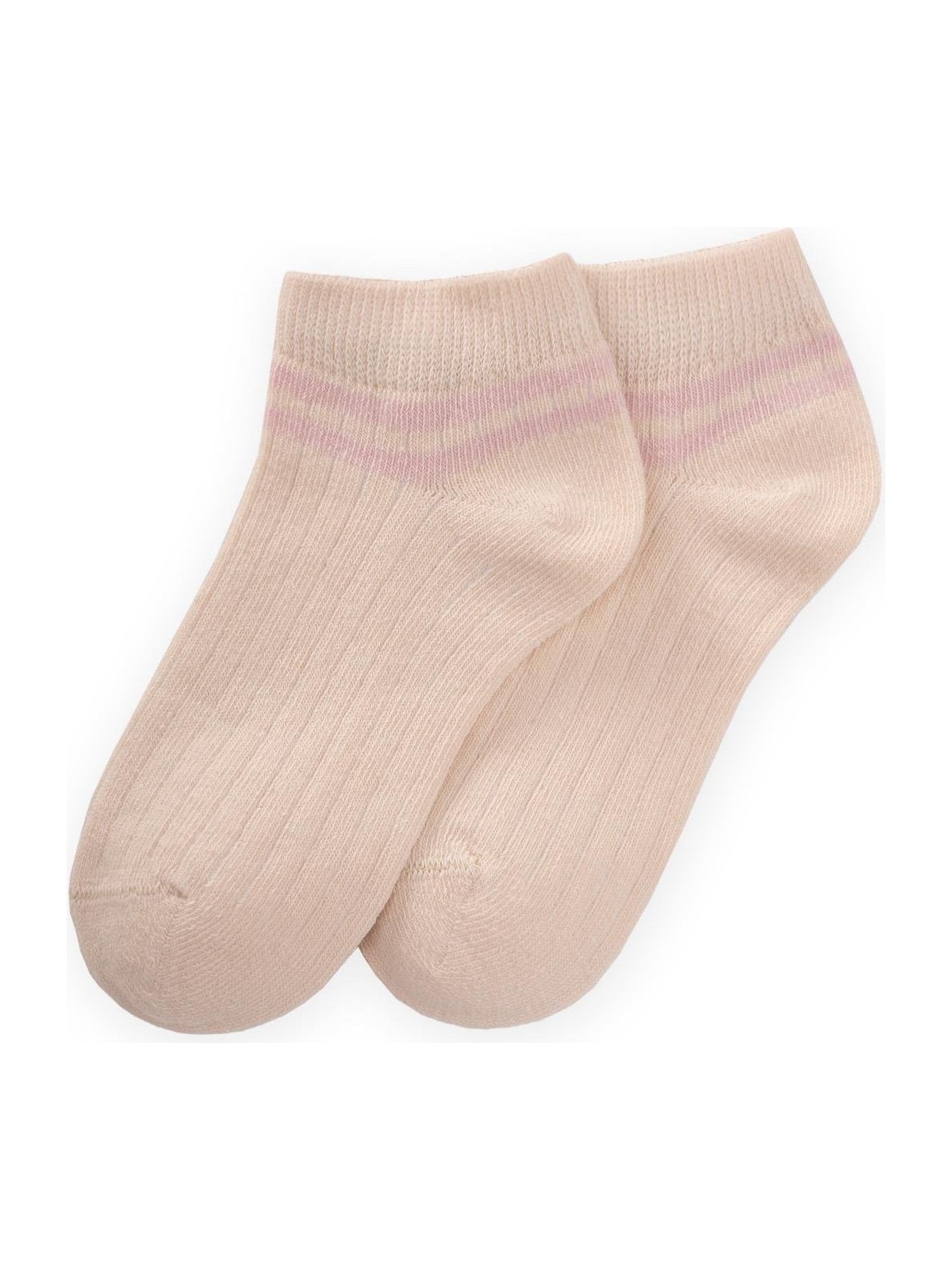 Cigit Zemin Ham Bilekleri Çizgili Çocuk Patik 5-12 Yaş Pudra