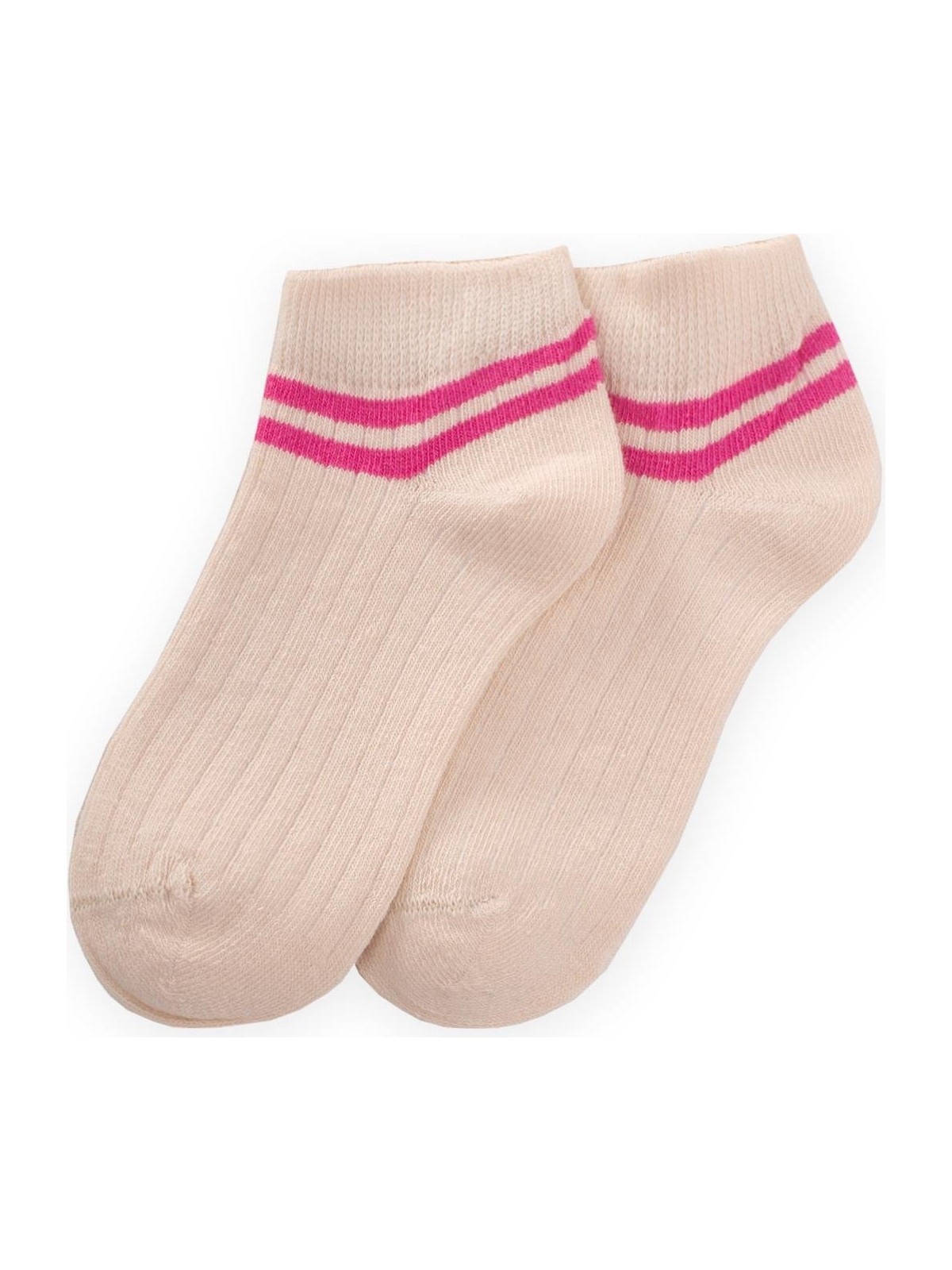 Cigit Zemin Ham Bilekleri Çizgili Çocuk Patik 5-12 Yaş Fuşya