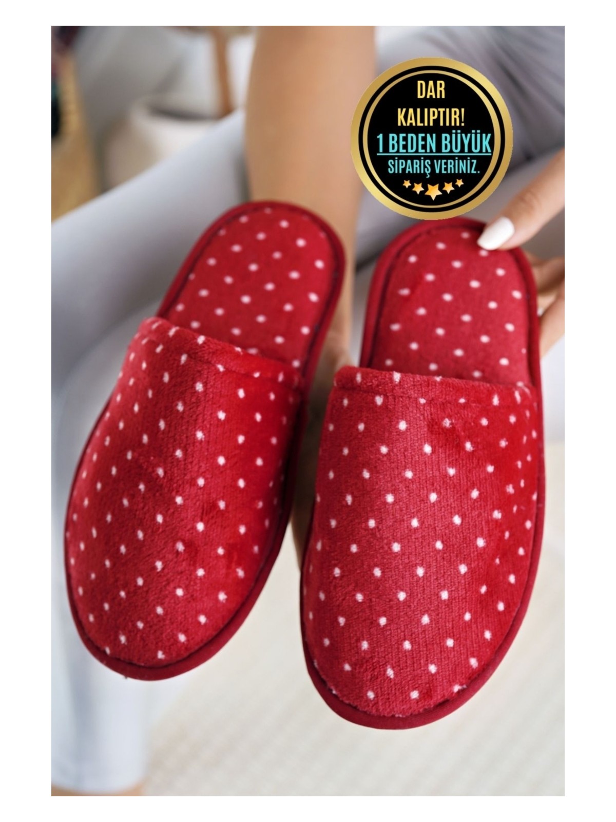 Moda Fırsat Kadın Kışlık Terlik Peluş Yıkanabilir Günlük Ev Terliği Misafir Çeyiz Bohça Gelin Terliği