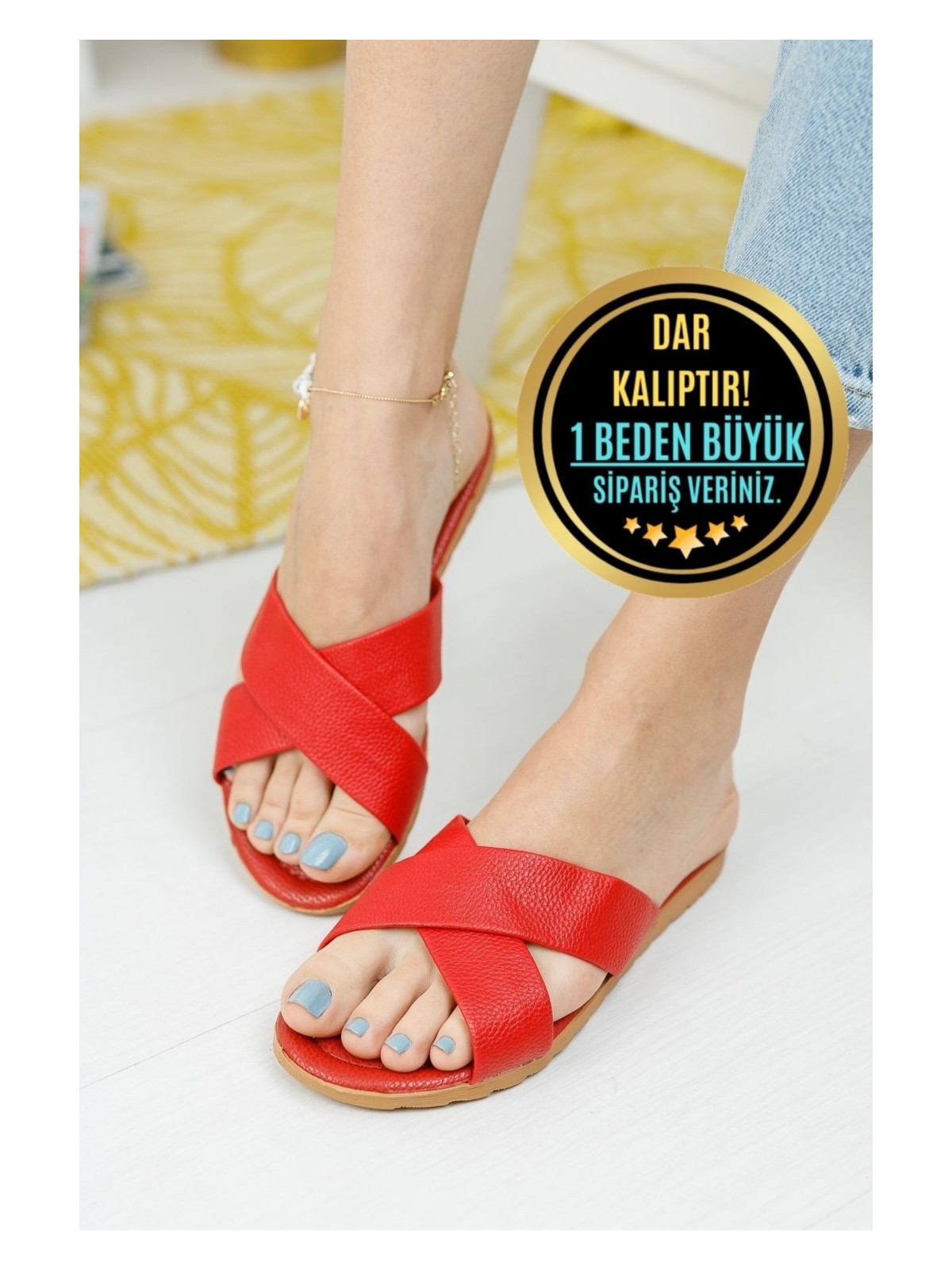 Moda Fırsat Kadın Platin Çapraz Bantlı Terlik Petli Yumuşak Terlik Çeyiz Bohça Terliği Şık Zarif Misafir Terliği - Görsel 6