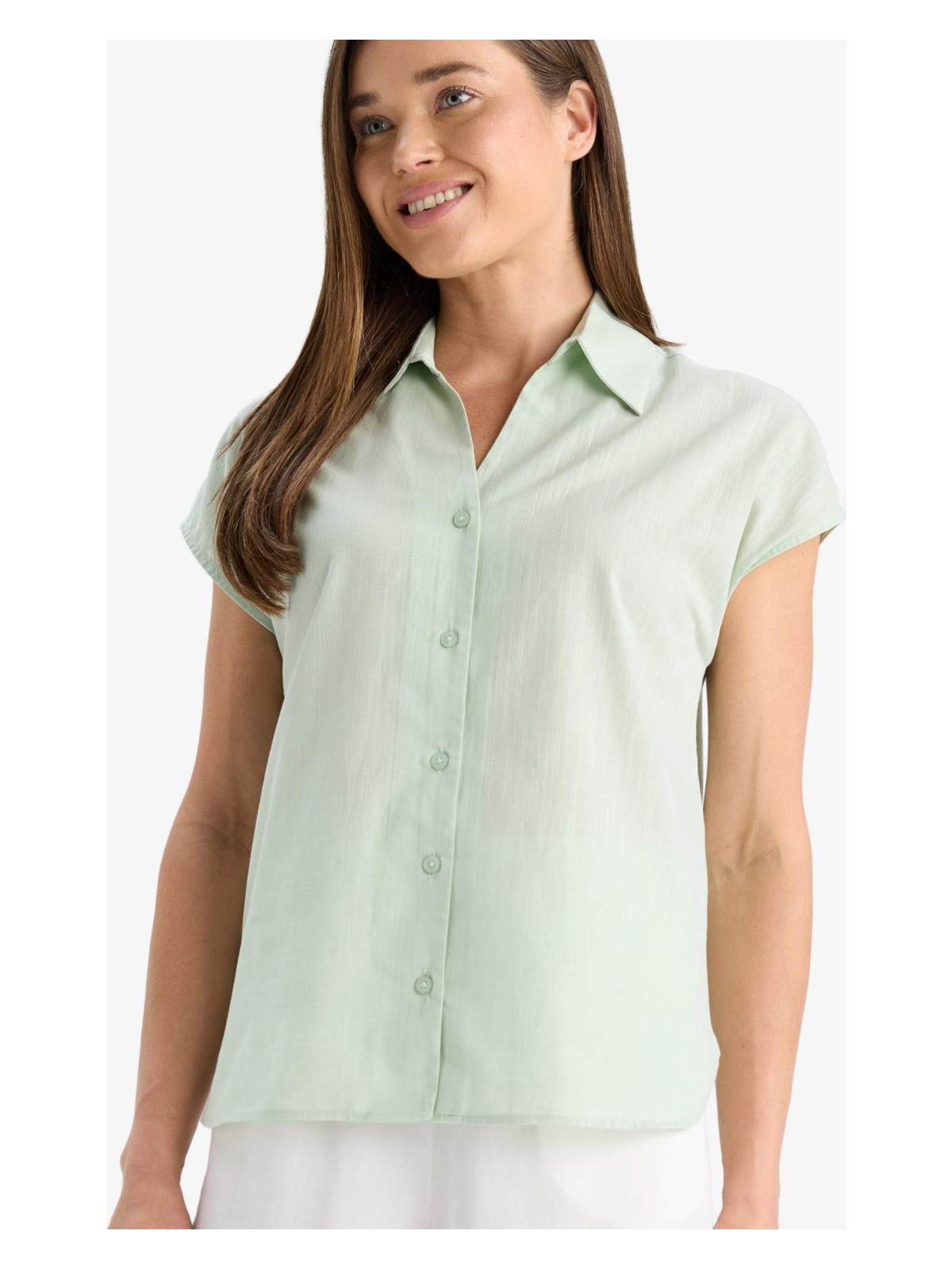 DeFacto %100 Pamuk Regular Fit Flamlı Gömlek E8472AX25SM - Görsel 4