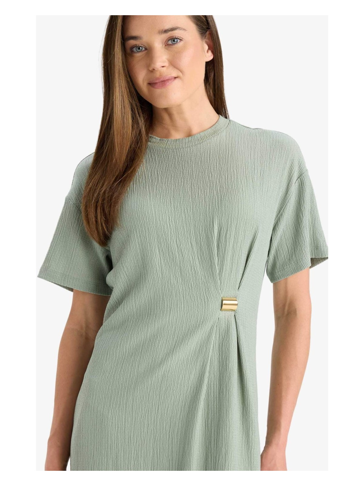 DeFacto Basic Bürümcük Midi Elbise E7330AX25SM - Görsel 5