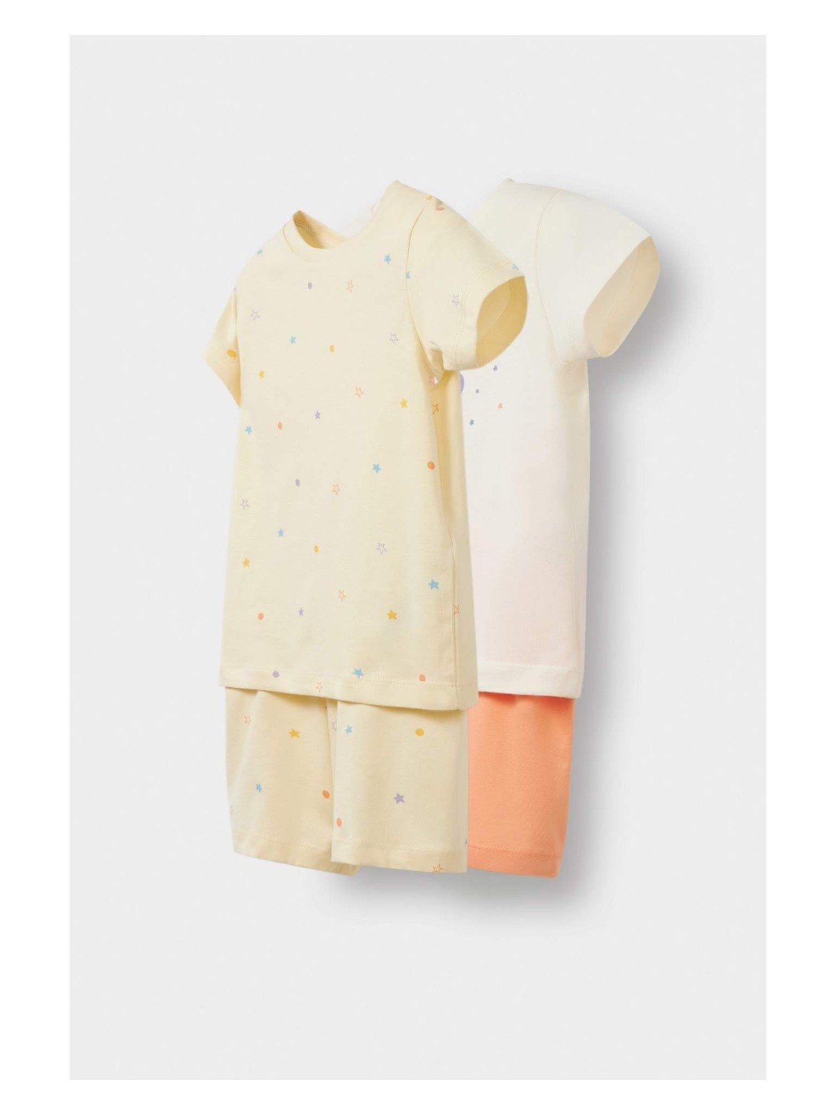 DeFacto %100 Pamuklu Yıldız Desenli Beli Lastikli 4'lü Pijama Takımı Kız Bebek E1555A525HS