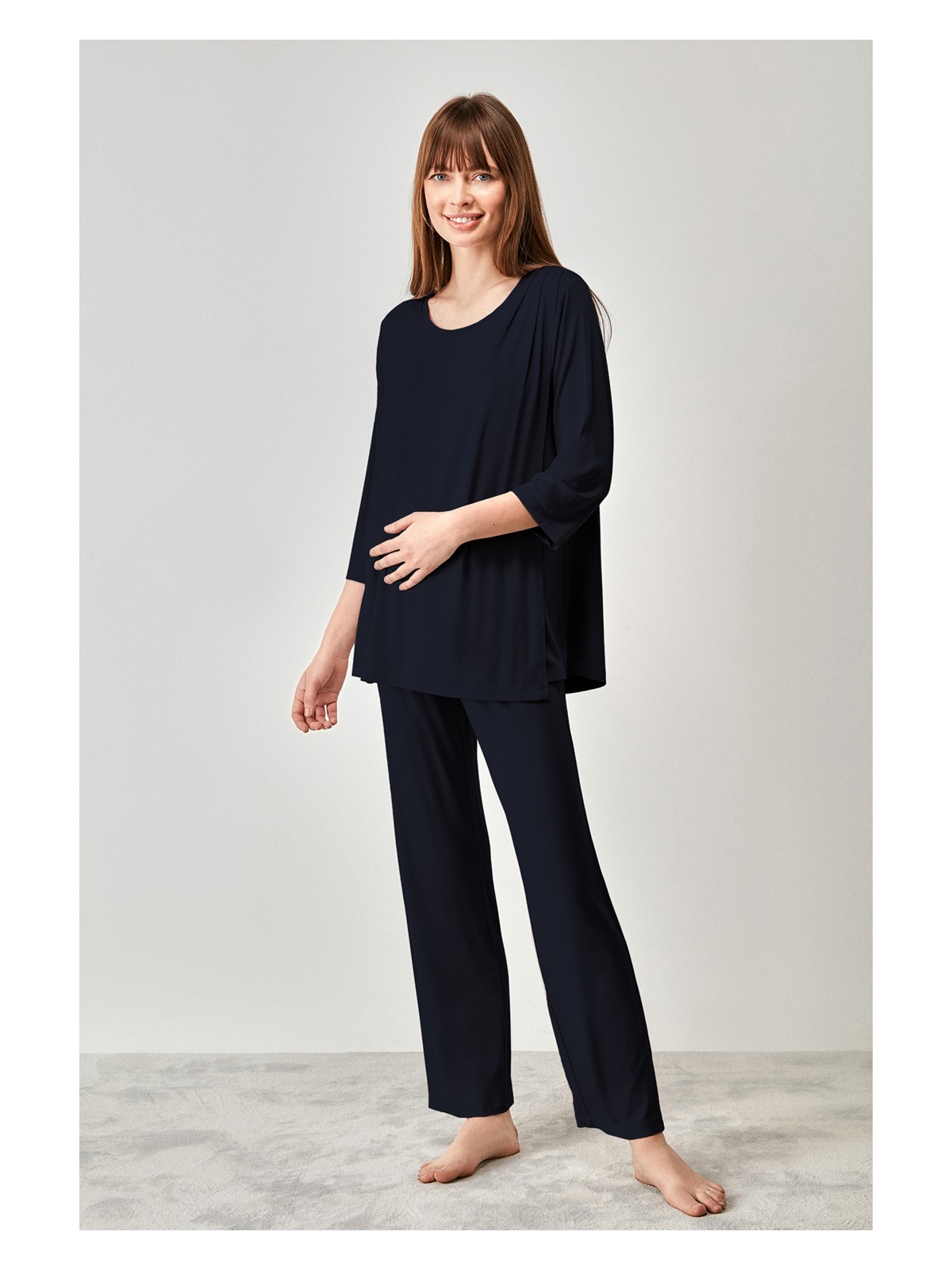 Catherine's Yumuşak Dokulu Hamile Pijama Takımı