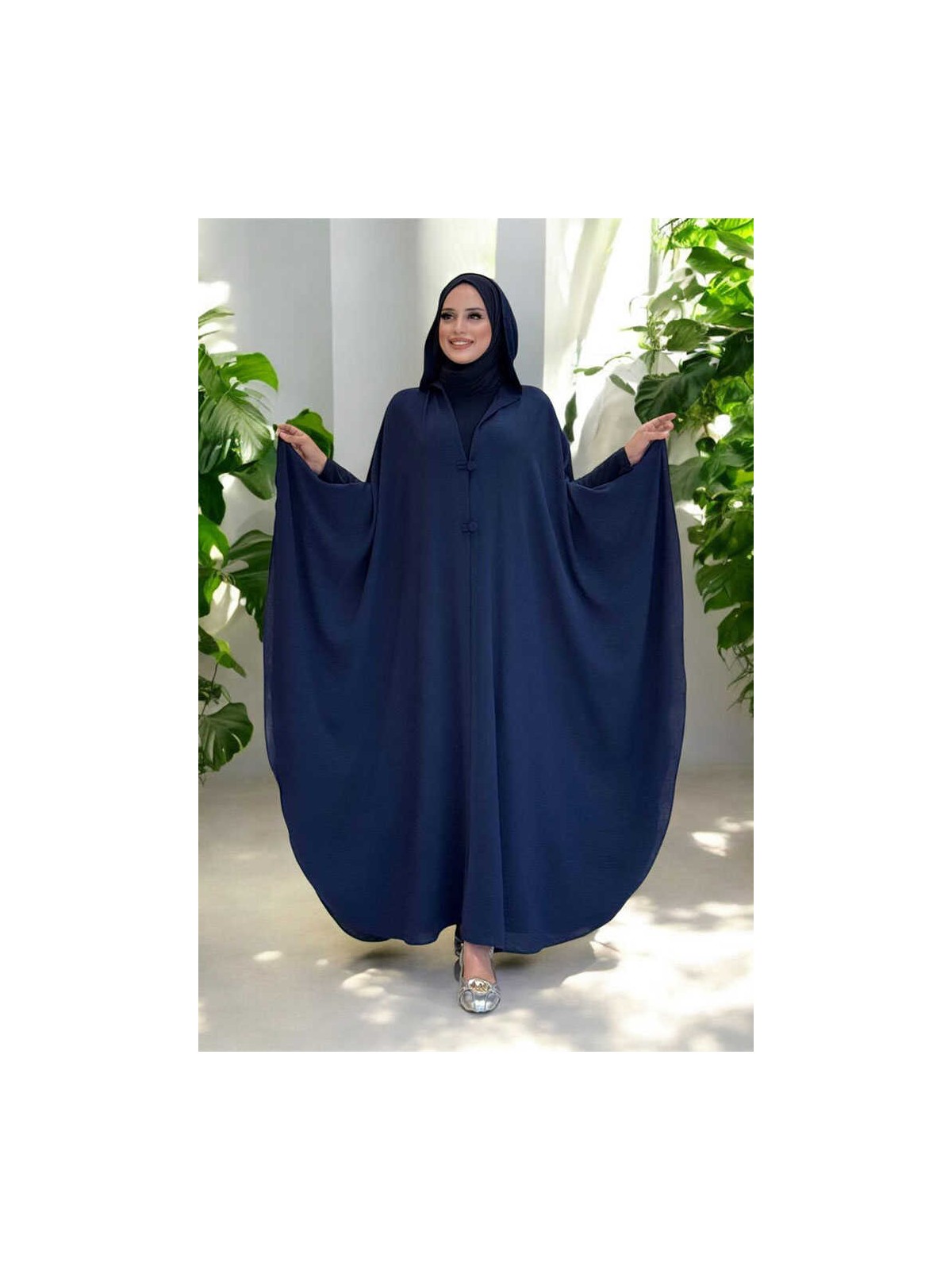 Bym Fashion Kapüşonlu Ayrobin Pelerin 70021 Siyah - Görsel 5