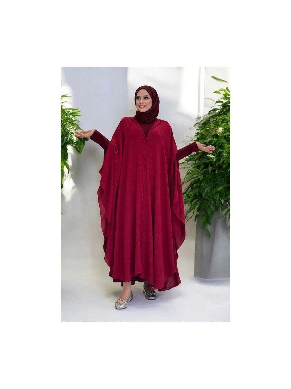 Bym Fashion Kapüşonlu Ayrobin Pelerin 70021 Siyah - Görsel 6