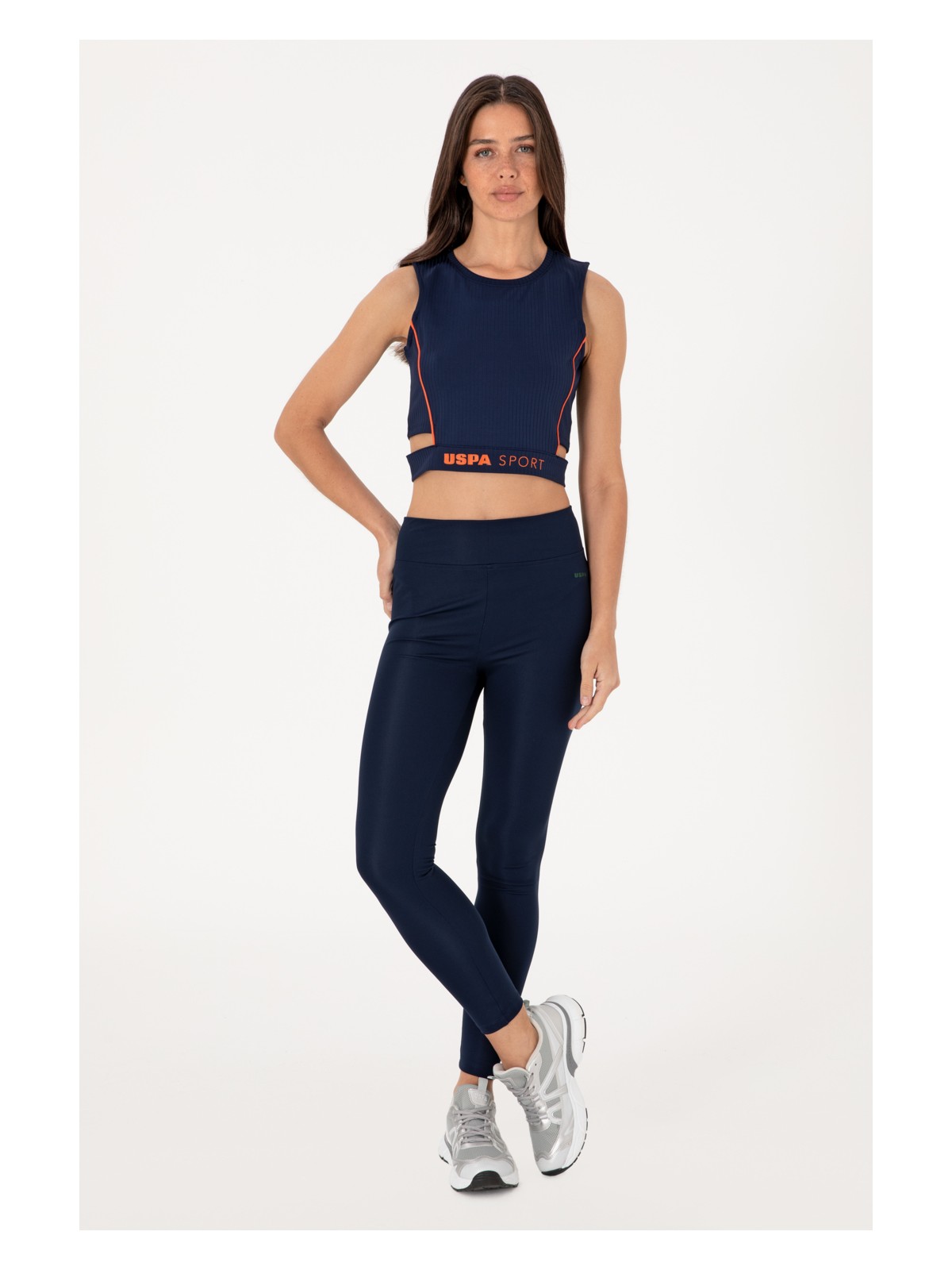 U.S. Polo Assn. Kadın Siyah Yüksek Bel Spor Tayt 50312978-VR046 - Görsel 5