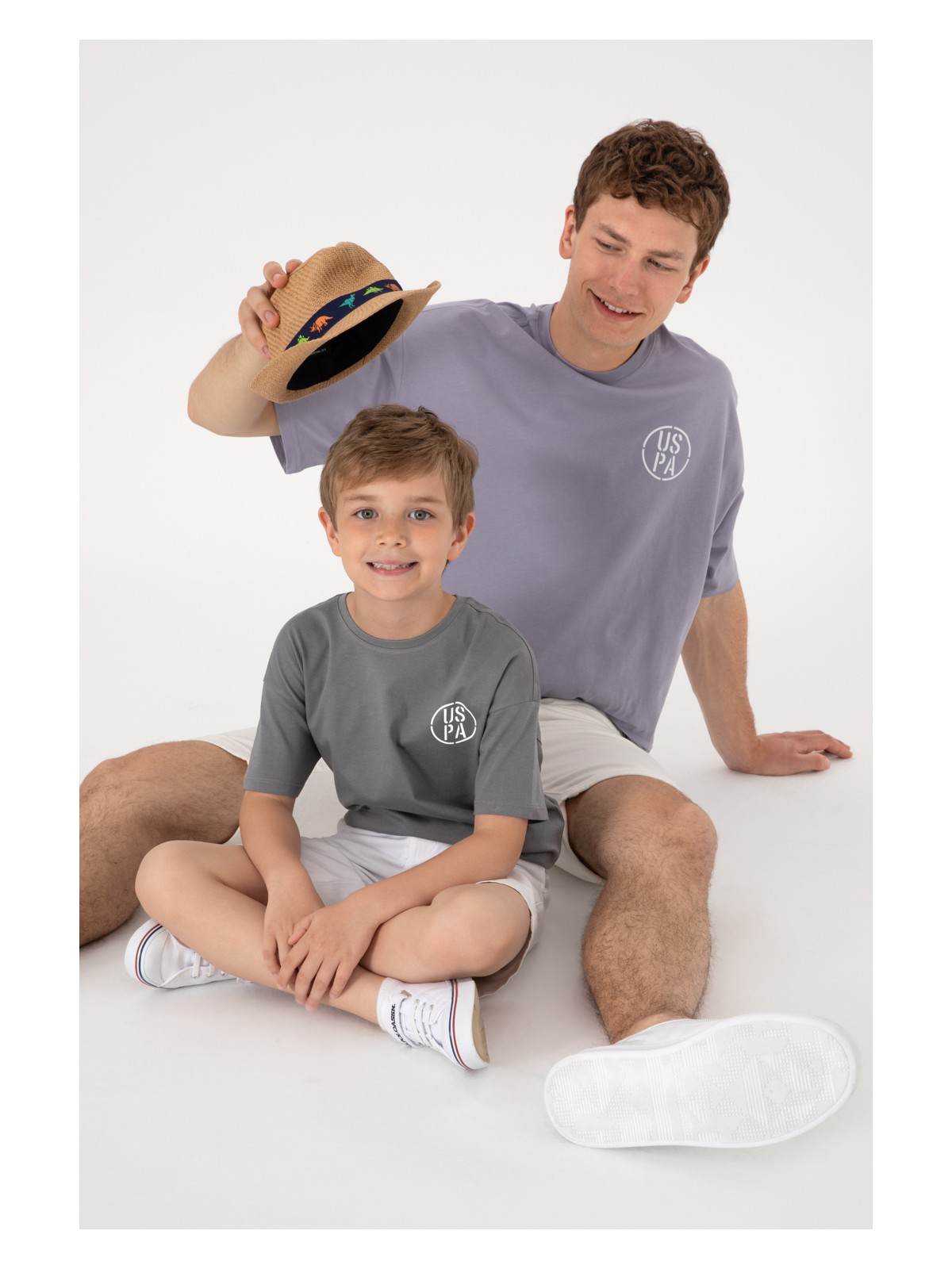 U.S. Polo Assn. Erkek Çocuk Su Yeşili Oversize Bisiklet Yaka Tişört 50298981-VR048 - Görsel 4