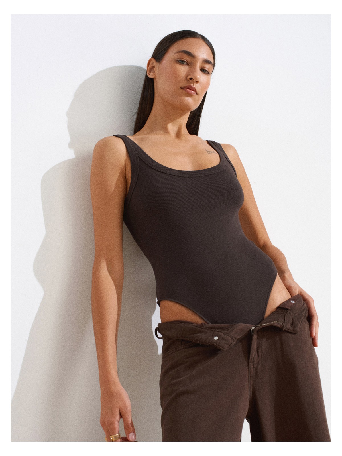 Dilvin 21053 Askılı Bodysuit-Siyah - Görsel 6