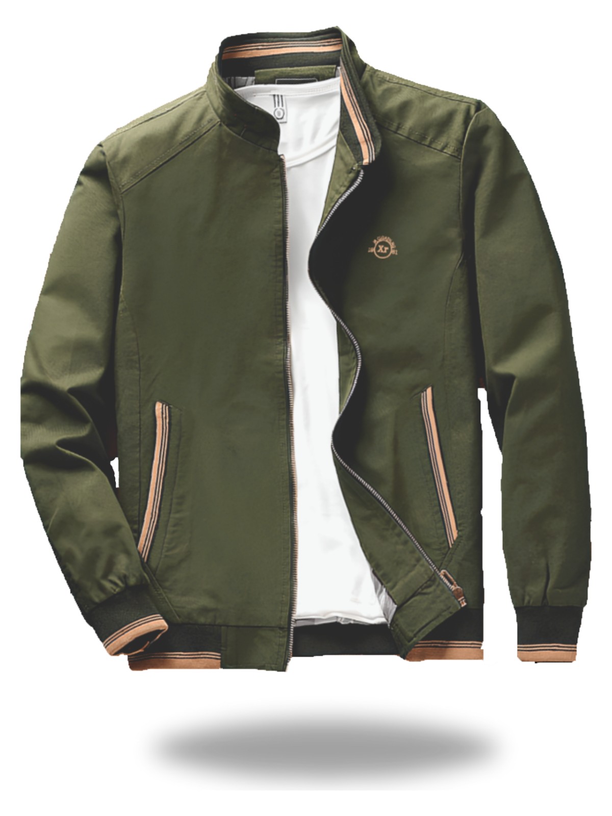 Ixir Nakış Armalı Mevsimlik Erkek Mont & Ceket Krem - Görsel 5