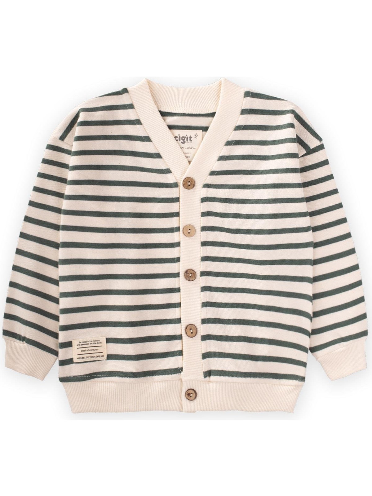 Cigit Çizgili Hırka 2-10 Yaş Lacivert - Görsel 4