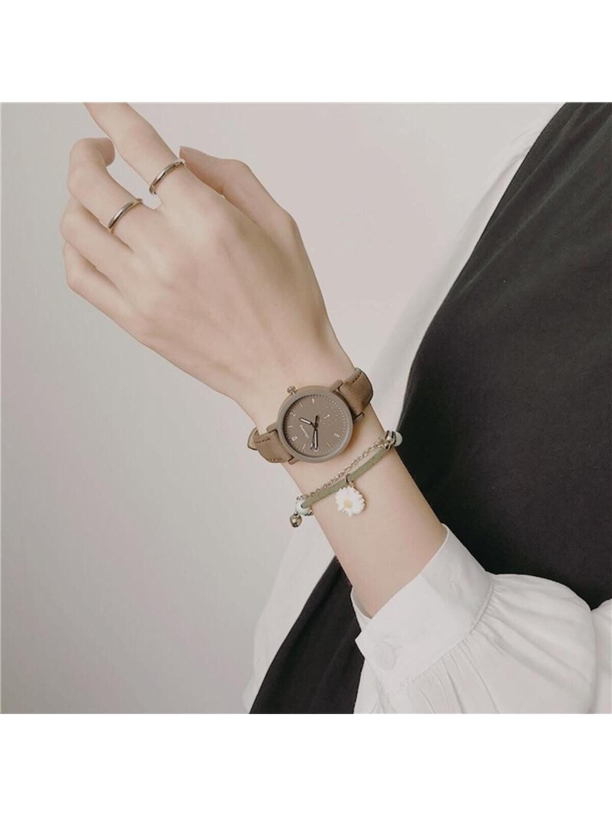 Toz Vintage Kadın Süet Kol Saati - Görsel 4