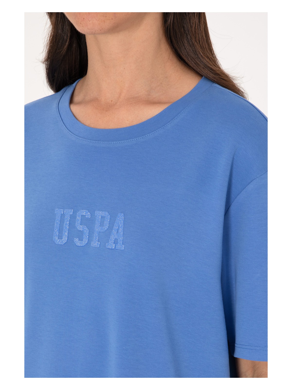 U.S. Polo Assn. Kadın İndigo Bisiklet Yaka Mini Boy Örme Elbise 50306431-VR028 - Görsel 6
