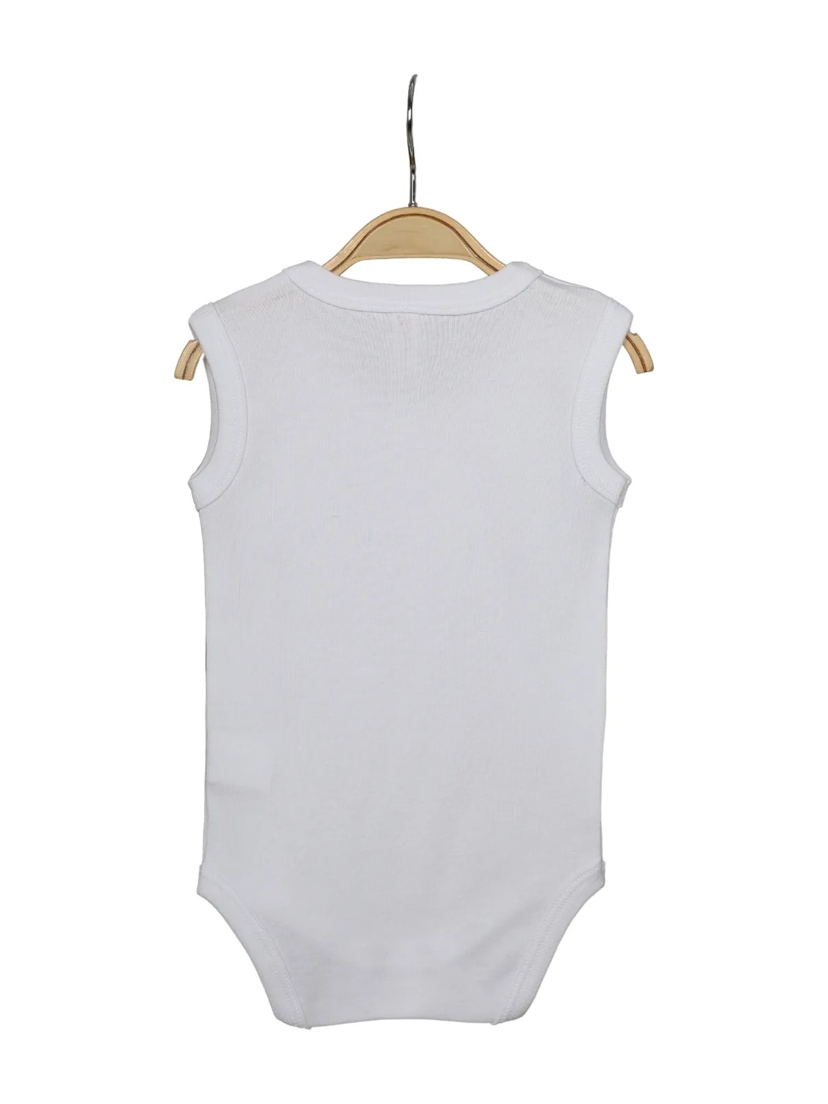 HVC Bebek Body Askılı Atlet Body Ribanalı Pamuklu Zıbın Beyaz 5li Unisex - Görsel 5