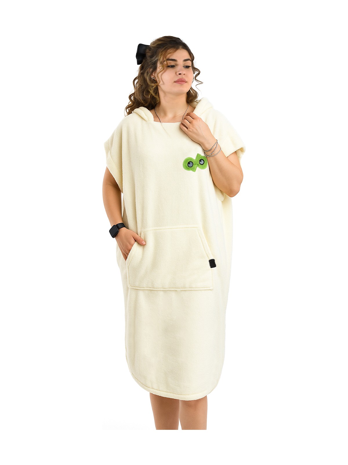 Pabtex Ayıcı Oyuncak Giyilebilir Havlu Welsoft Panço – Deniz, Havuz ve Kamp Için - Görsel 4