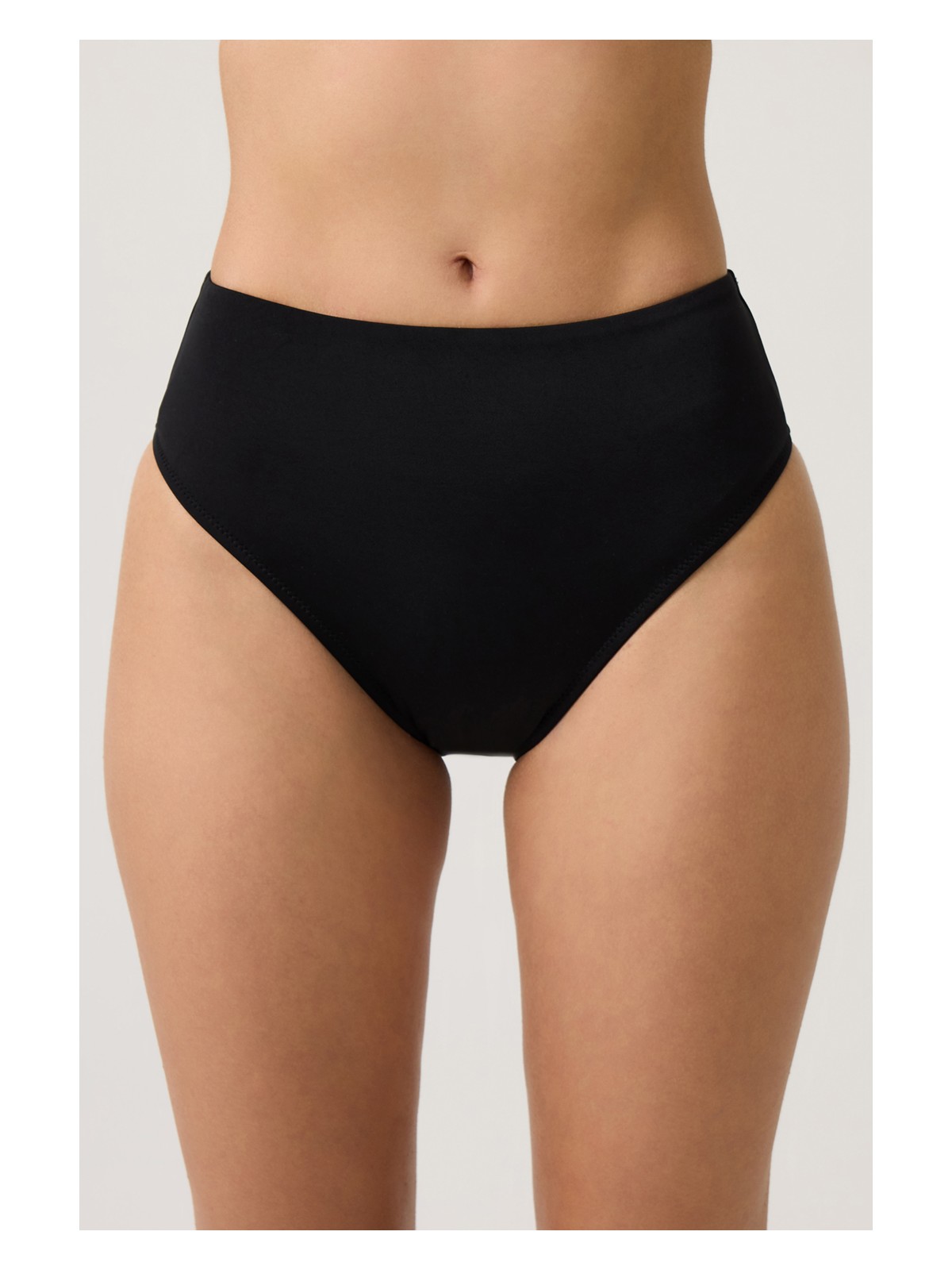 Los Ojos Siyah Yüksek Bel Bikini Altı Sporty Bottom