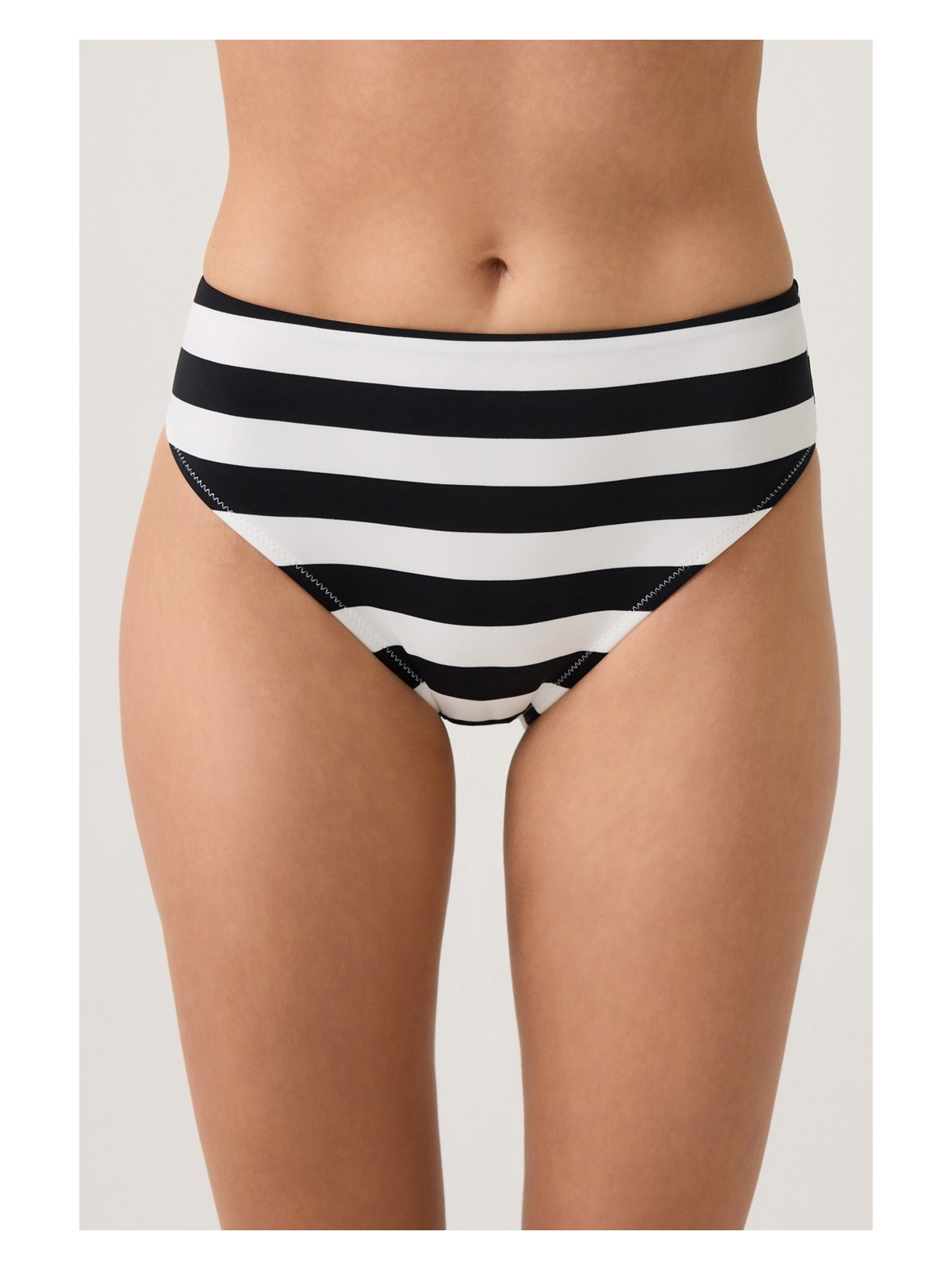 Los Ojos Siyah Yüksek Bel Bikini Altı Sporty Bottom - Görsel 4