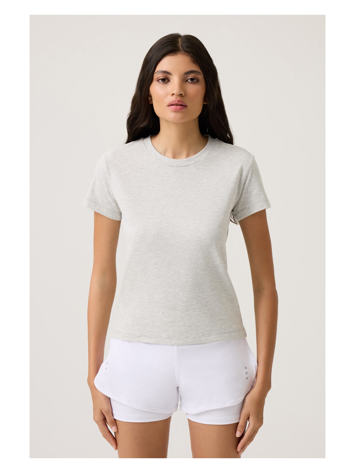 Los Ojos Gri Düz Kesim Tişört Regular T-Shirt