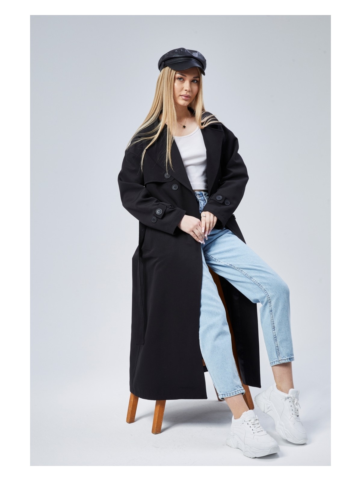 Bolivente Oversize Rüzgarlık Detaylı Trençkot - Görsel 3