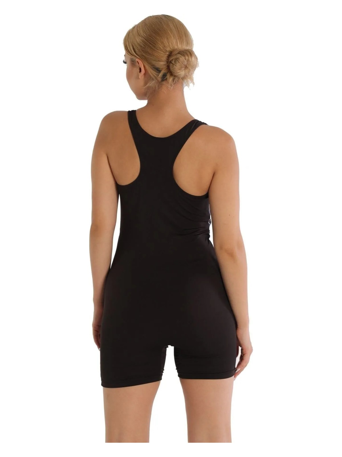 Argisa Siyah Büyük Beden Desenli Parçalı Taytlı Elbise Mayo 6515 - Görsel 5