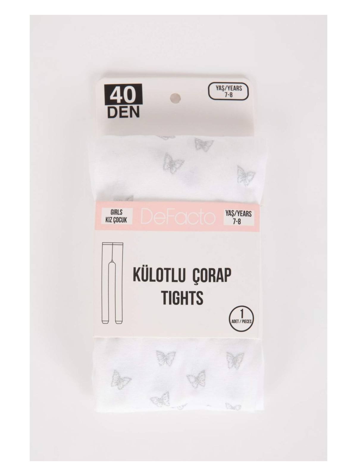 DeFacto Kız Çocuk Kelebek Desenli Külotlu Okul Çorabı Z8831A6NS