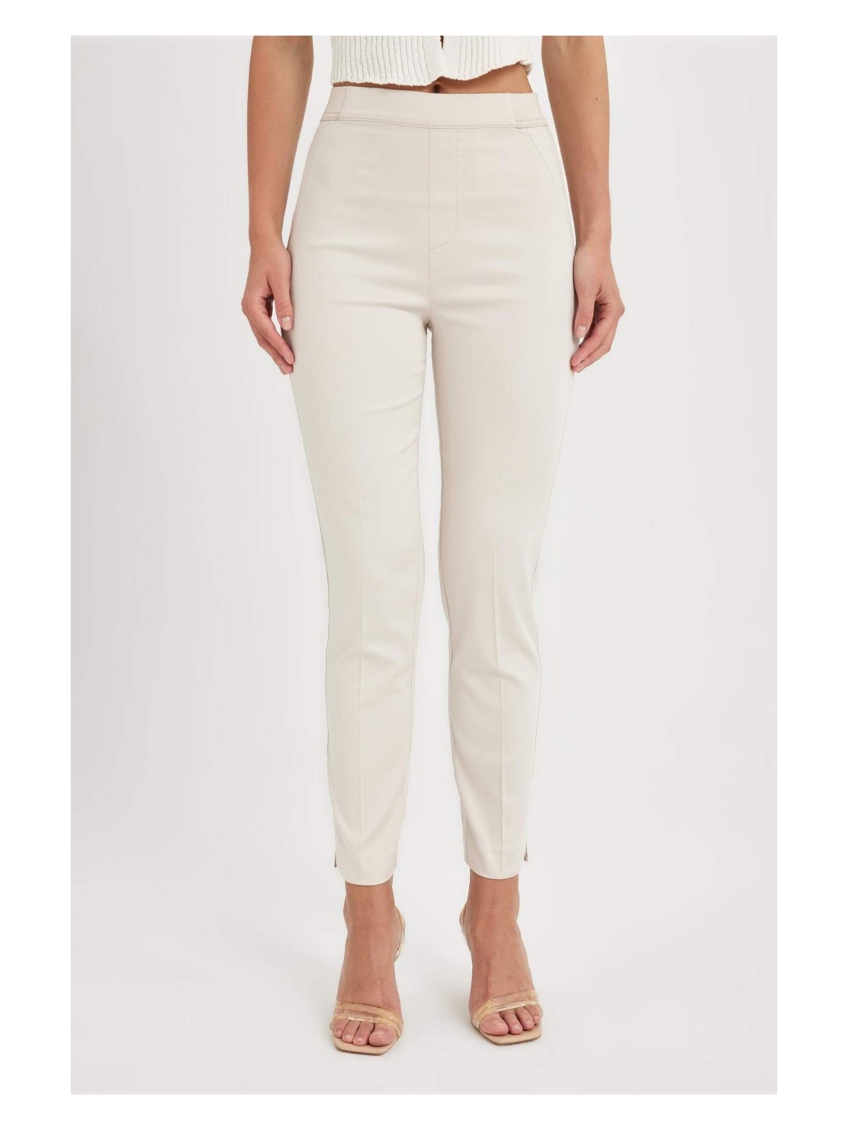 DeFacto Sigaret Saten Pantolon Normal Bel Beli Lastikli Düz Paça Basic Düz J8743AZ24WN