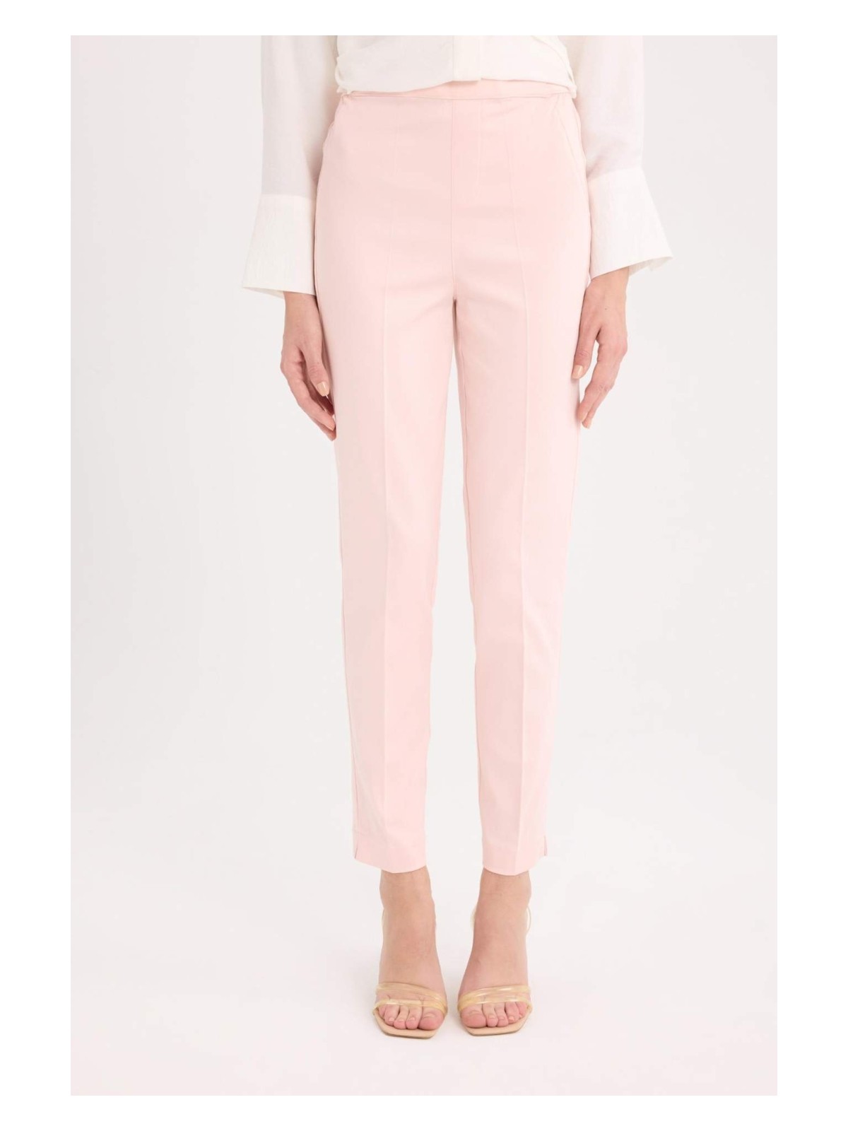 DeFacto Sigaret Saten Kumaş Pantolon Normal Bel Basic Düz Beli Lastikli Düz Paça J8743AZ25SM - Görsel 8