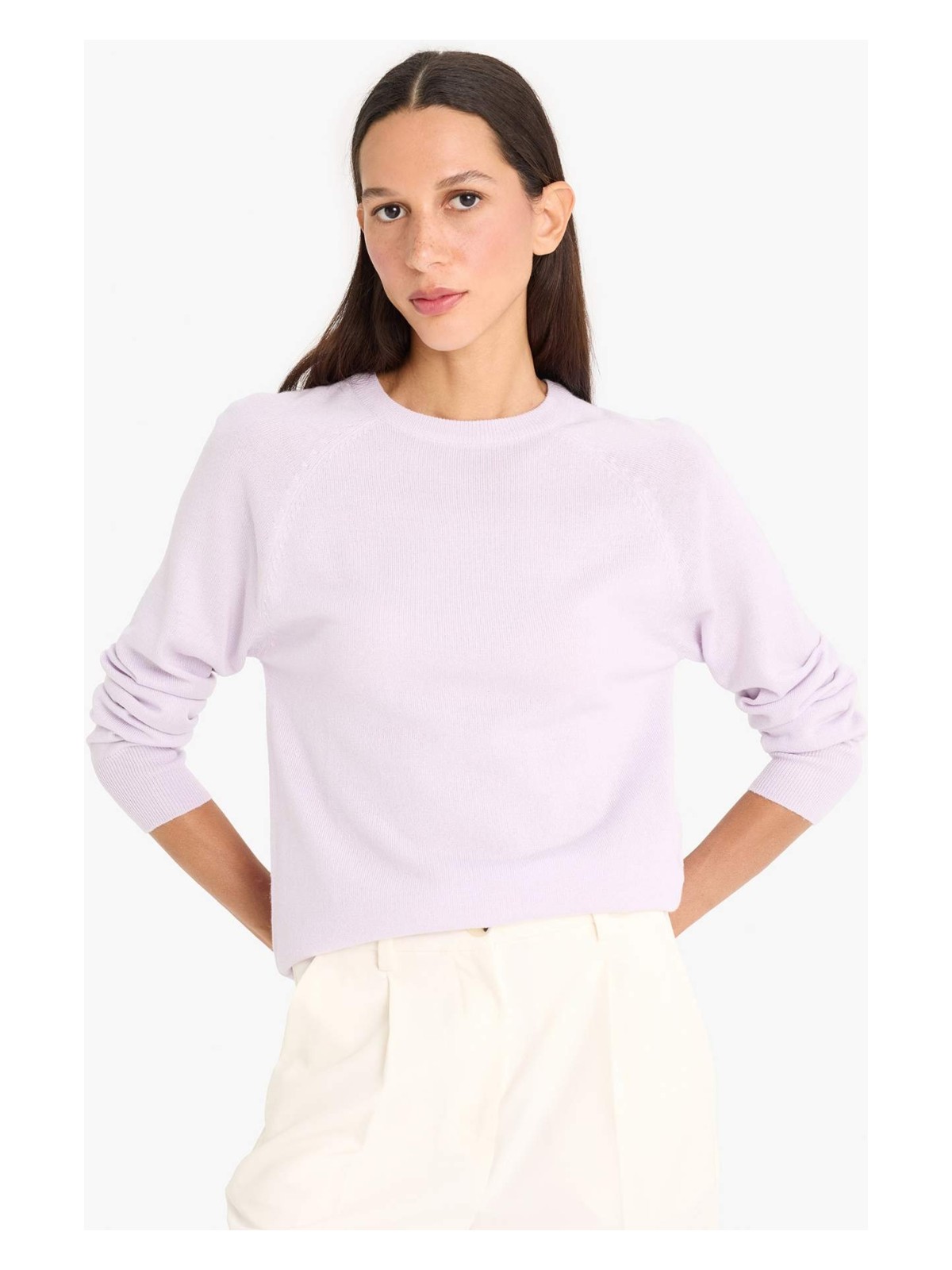 DeFacto Relax Fit Basic Triko Kazak I6913AZ25WN - Görsel 3