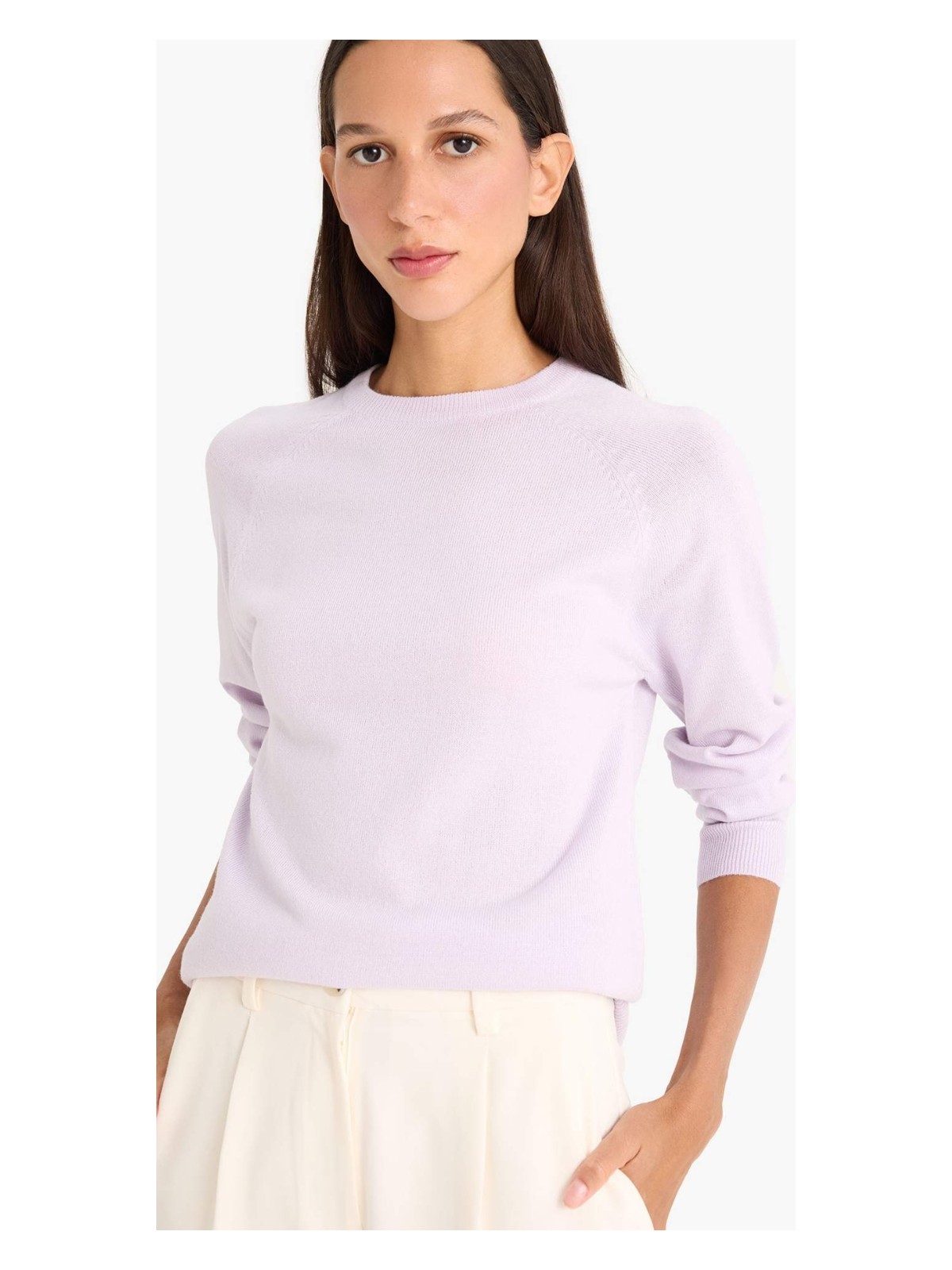 DeFacto Relax Fit Basic Triko Kazak I6913AZ25WN - Görsel 4