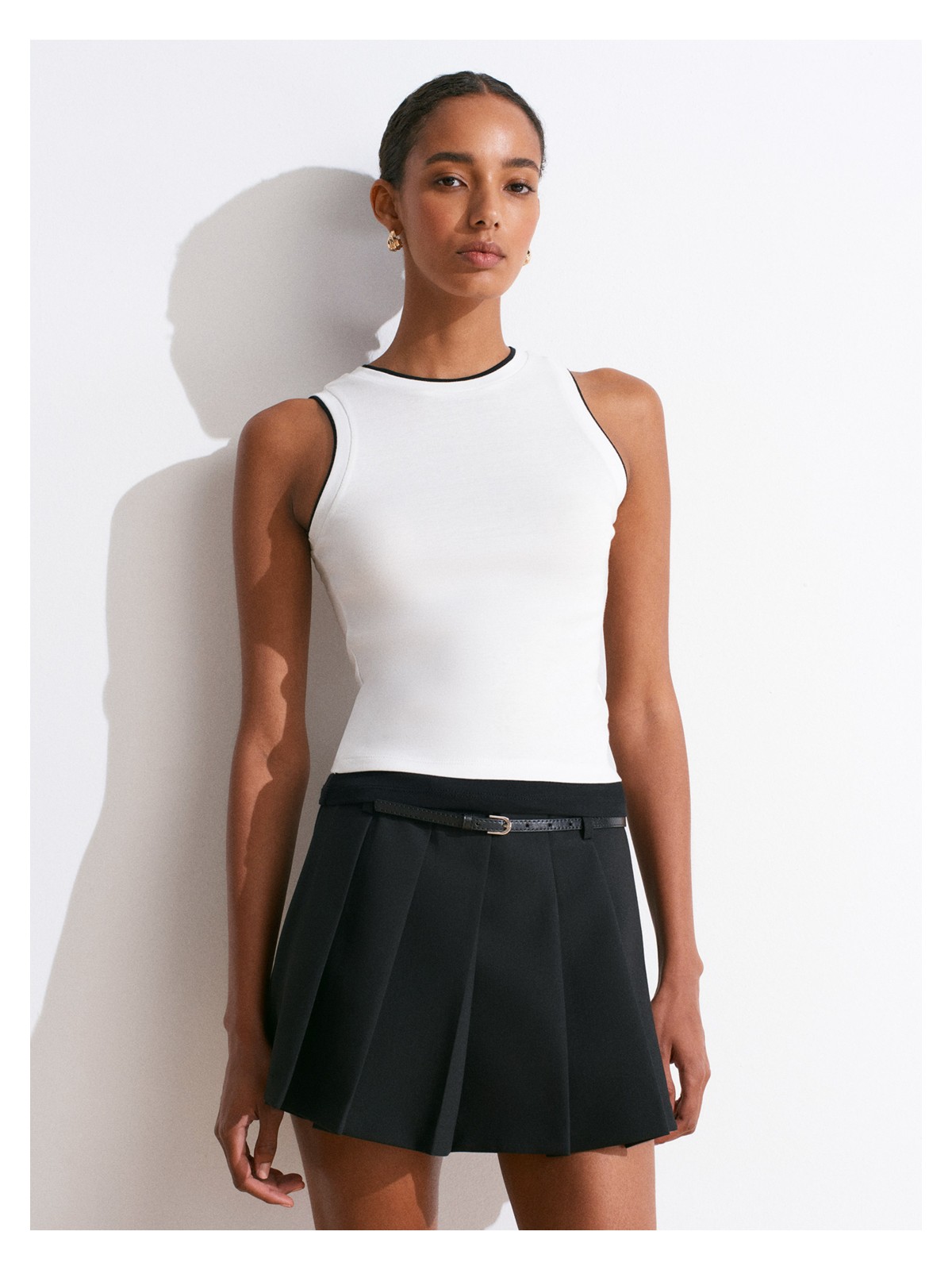 Dilvin 21086 Çift Görünümlü Kolsuz Top-Koyu Kahve - Görsel 7