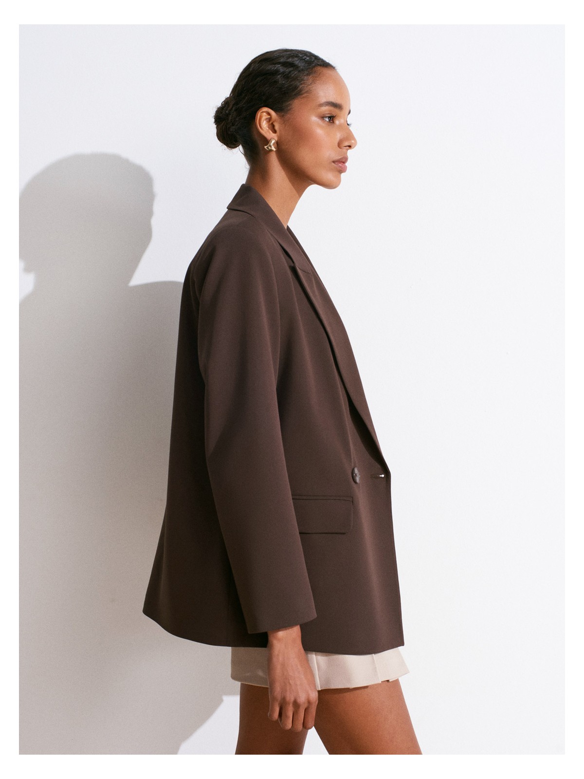 Dilvin 60767 Blazer Ceket-Açık Kahve - Görsel 4