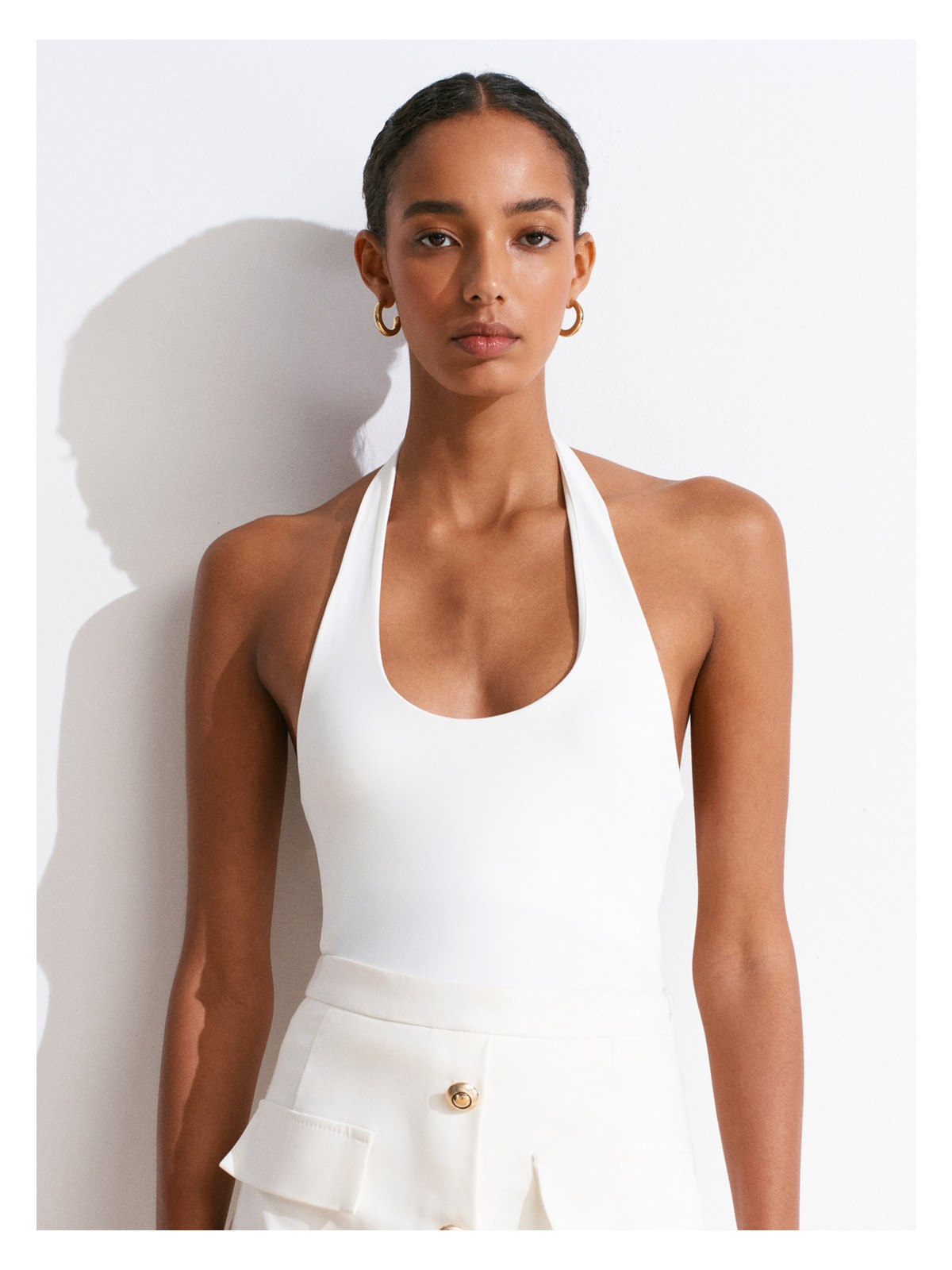 Dilvin 31753 Halter Yaka Top-Bordo - Görsel 7