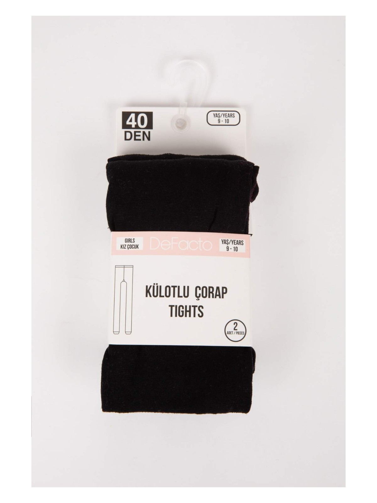 DeFacto Kız Çocuk 2'li 40 Denye Külotlu Okul Çorabı C5310A8NS