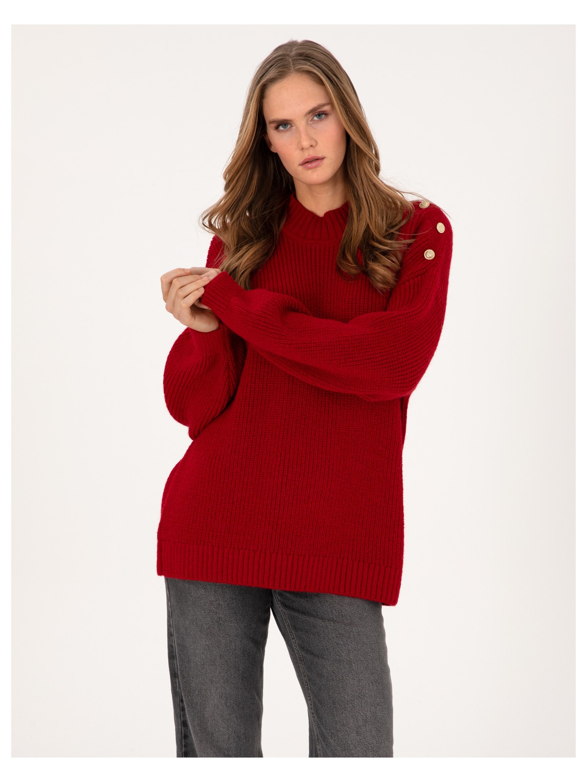 Pierre Cardin Kadın Siyah Comfort Fit Yarım Balıkçı Kazak 50316342-VR046 - Görsel 3