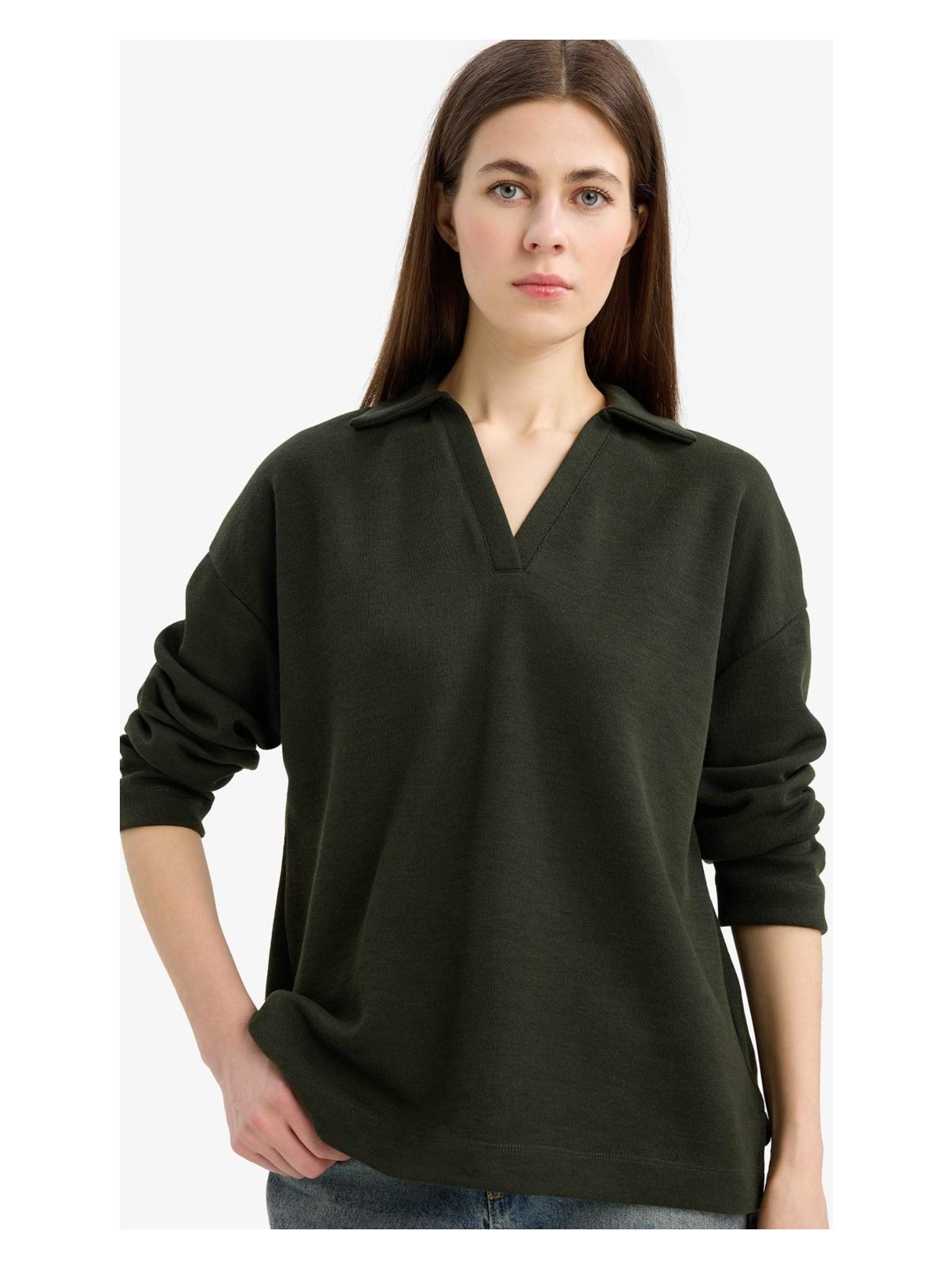 DeFacto Relax Fit Polo Yaka Basic Tişört E8681AX25SP