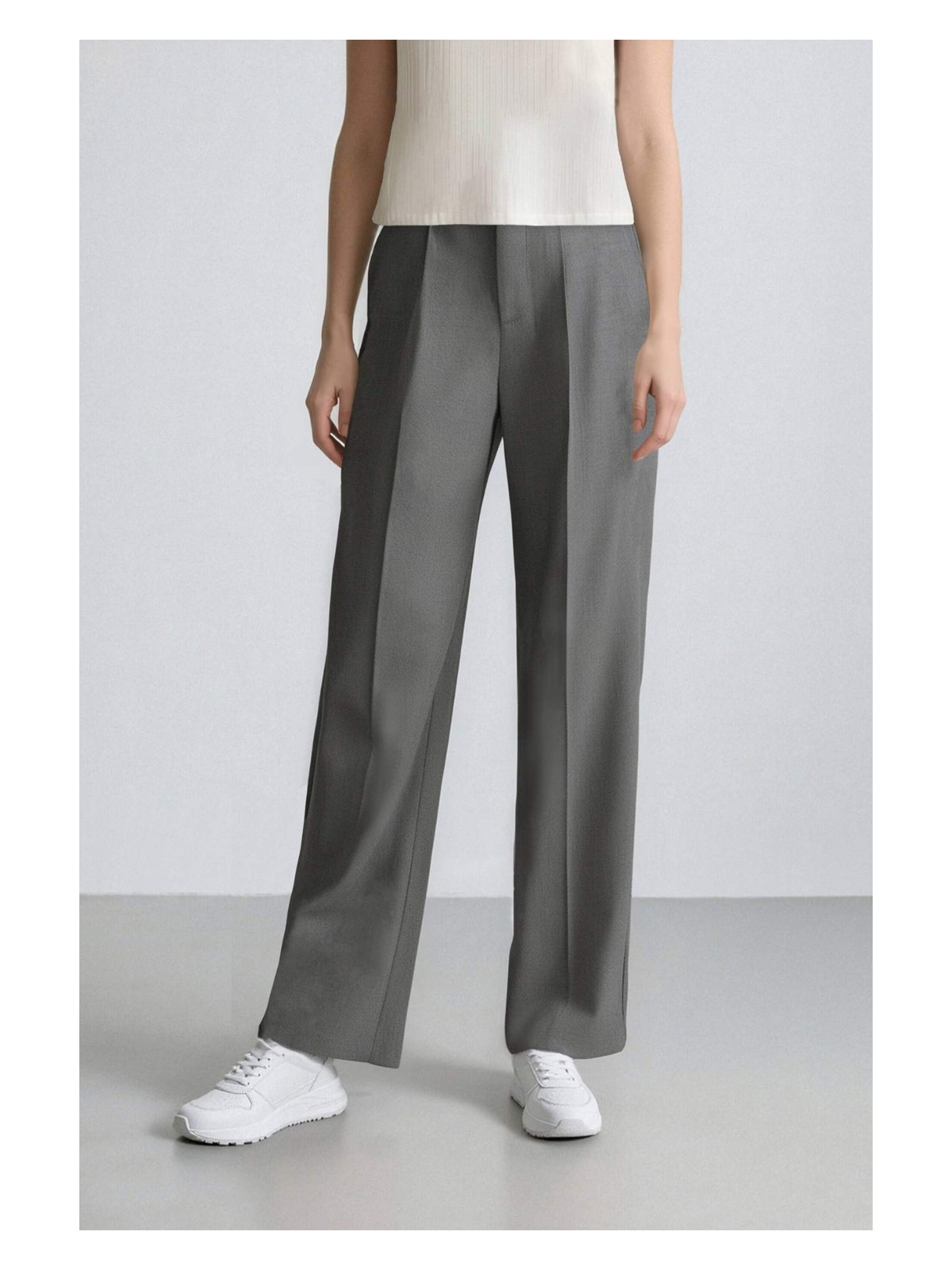 DeFacto Wide Leg Pensli Klasik Palazzo Pantolon Basic Uzun Boy Yüksek Bel Cepli C2020AX25SP