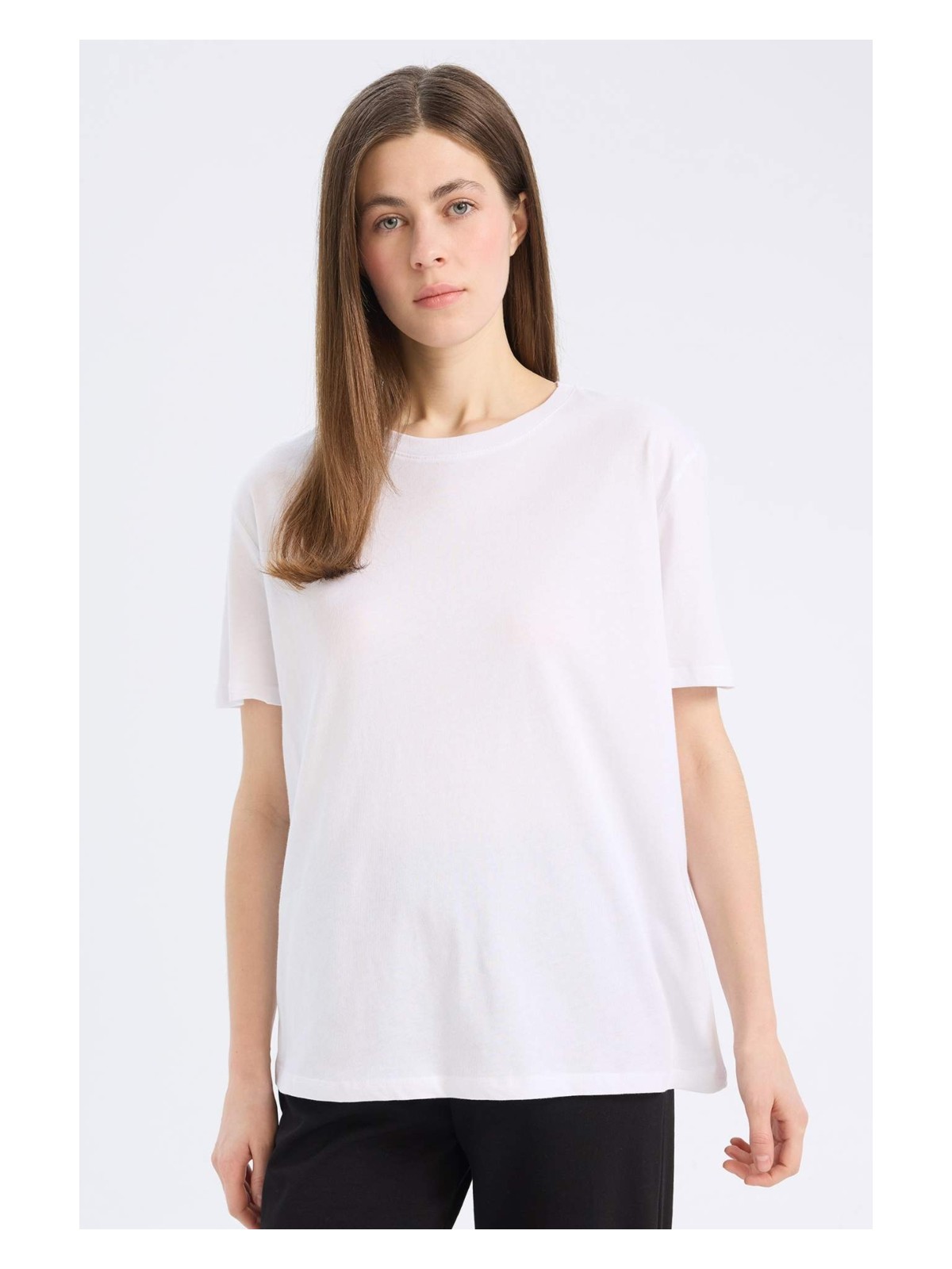 DeFacto %100 Pamuk Basic Tişört W9584AZ25SP - Görsel 3