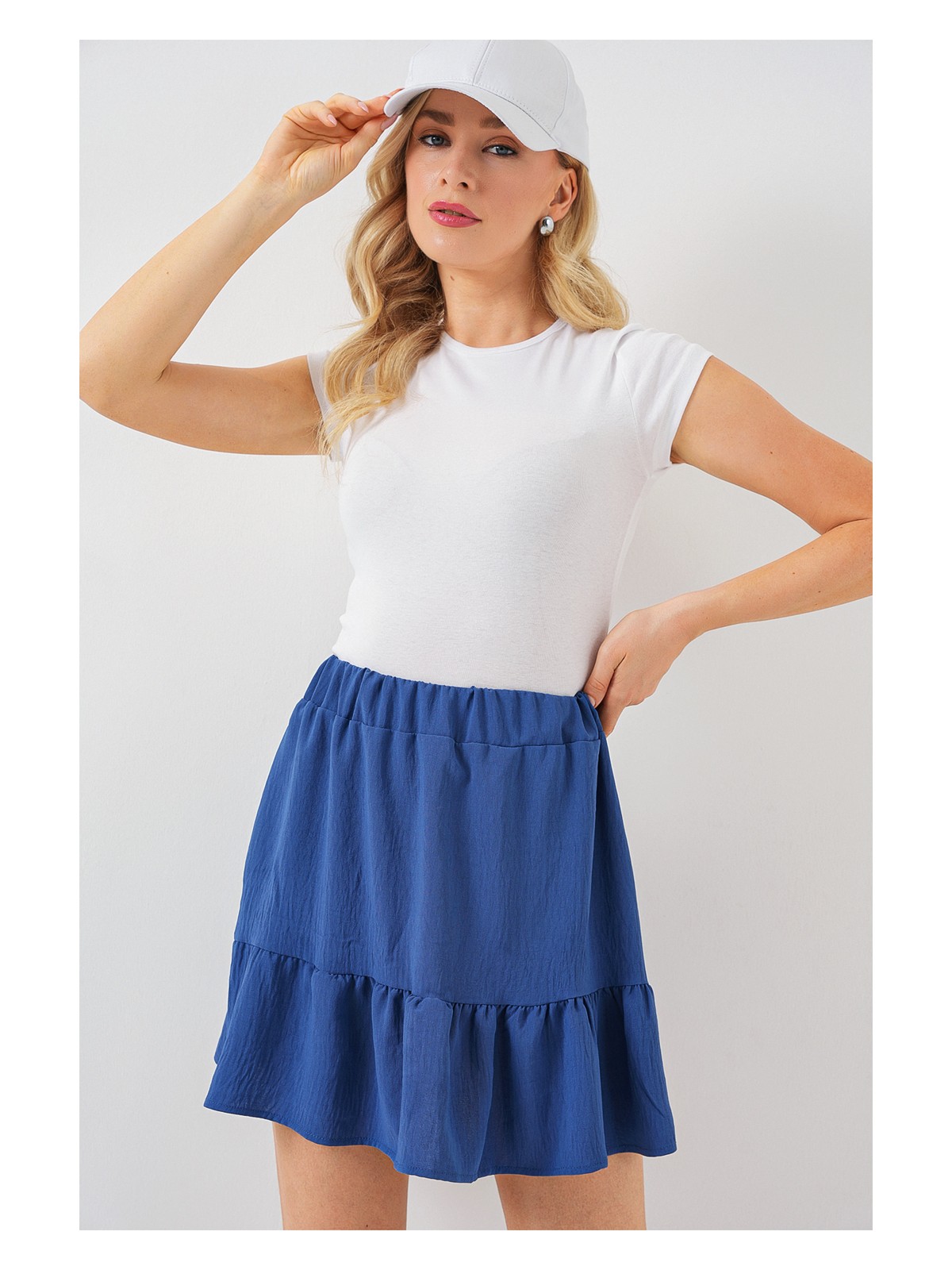 Bigdart Kadın Ayrobin Mini Etek 8054 - Mint - Görsel 9