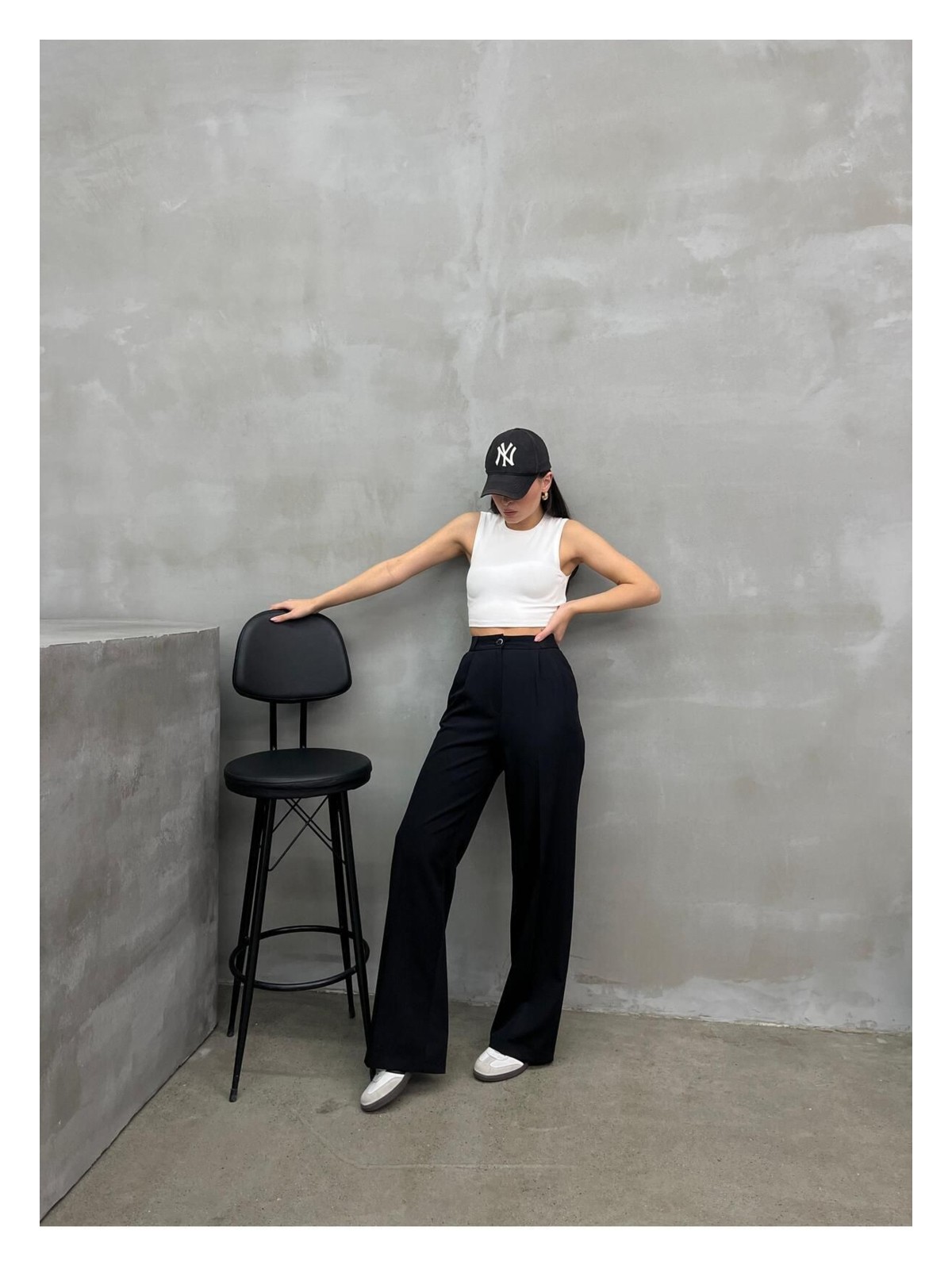 Rawea Kadın Palazzo Pantolon Dabıl Kumaş - Görsel 5