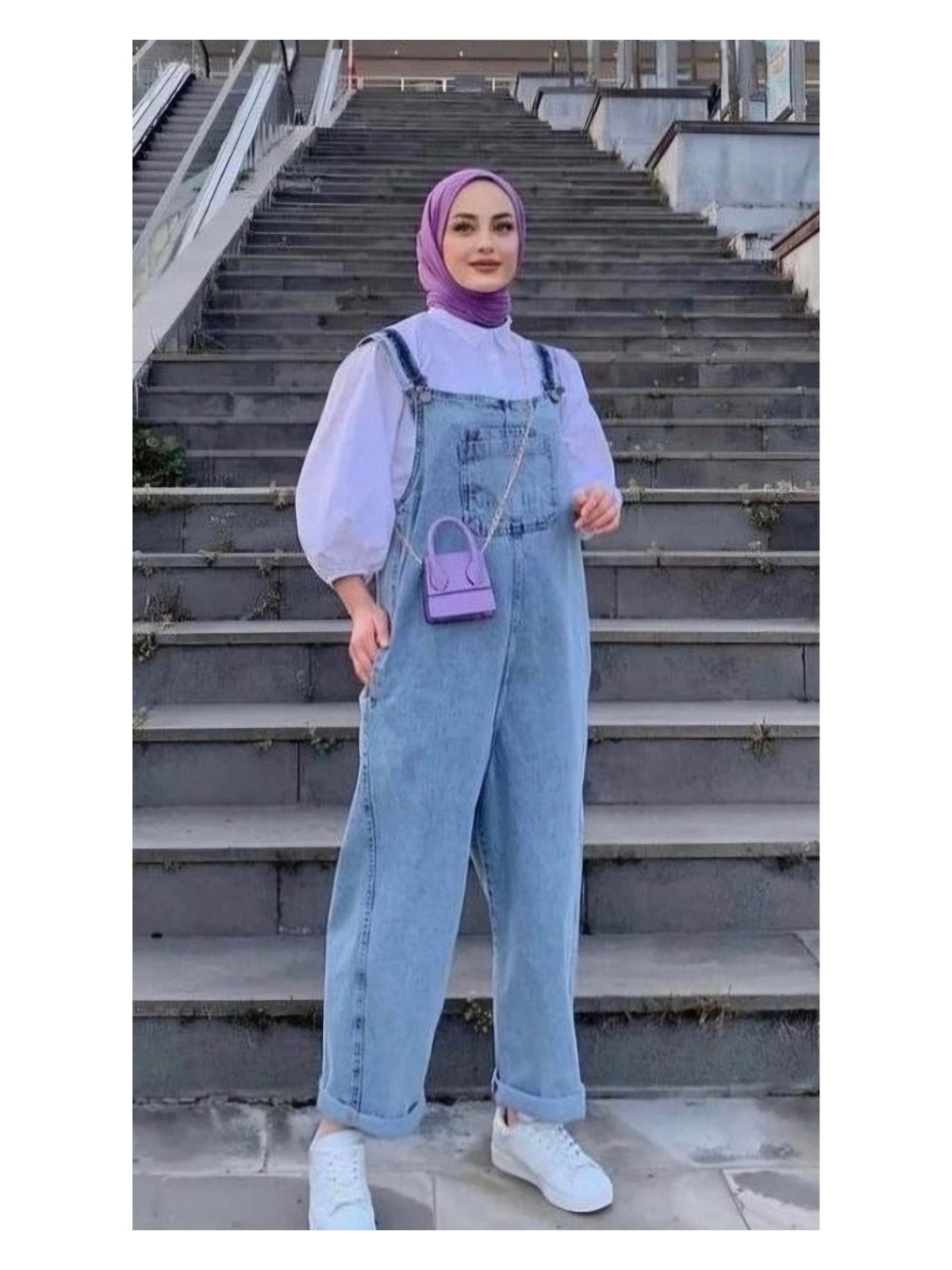 Harman Butik Kadın Askılı Kot Tulum Günlük Kullanım