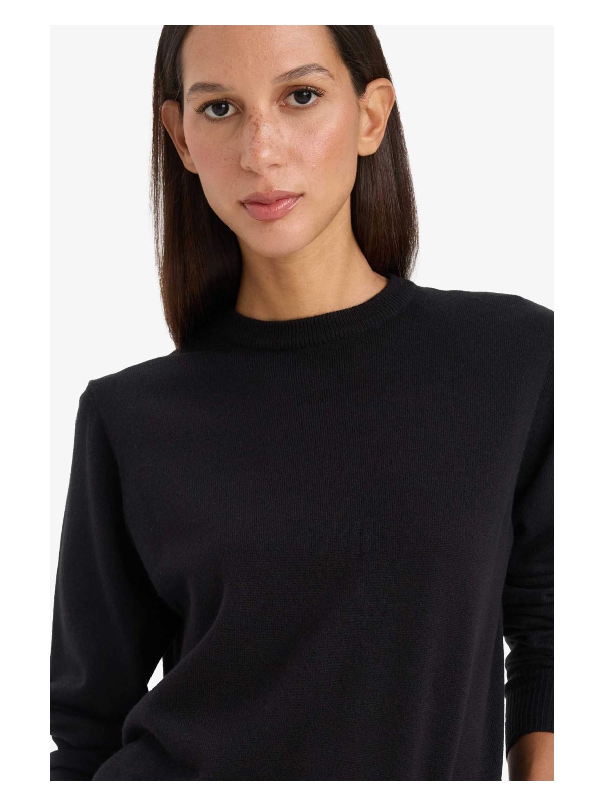 DeFacto Relax Fit Bisiklet Yaka Triko Kazak C0058AX25WN - Görsel 3