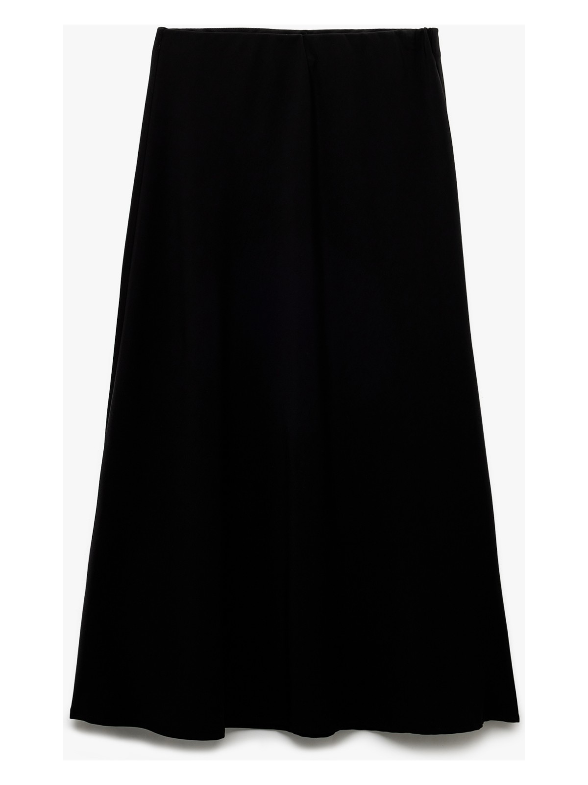 Koton Regular Fit Midi Boy Saten Kloş Etek