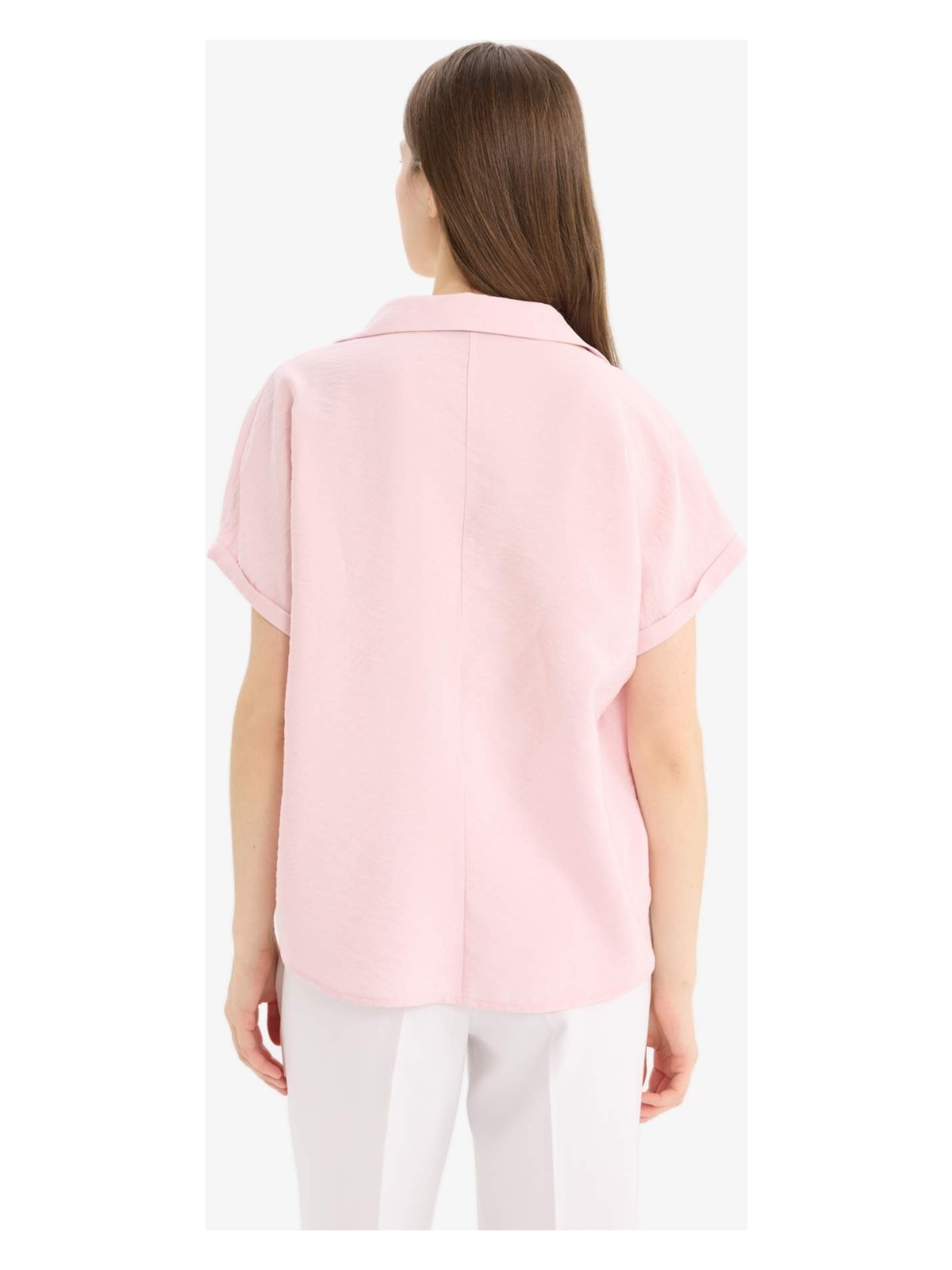 DeFacto Comfort Fit Gömlek Yaka Basic Bluz E5989AX25SP - Görsel 6