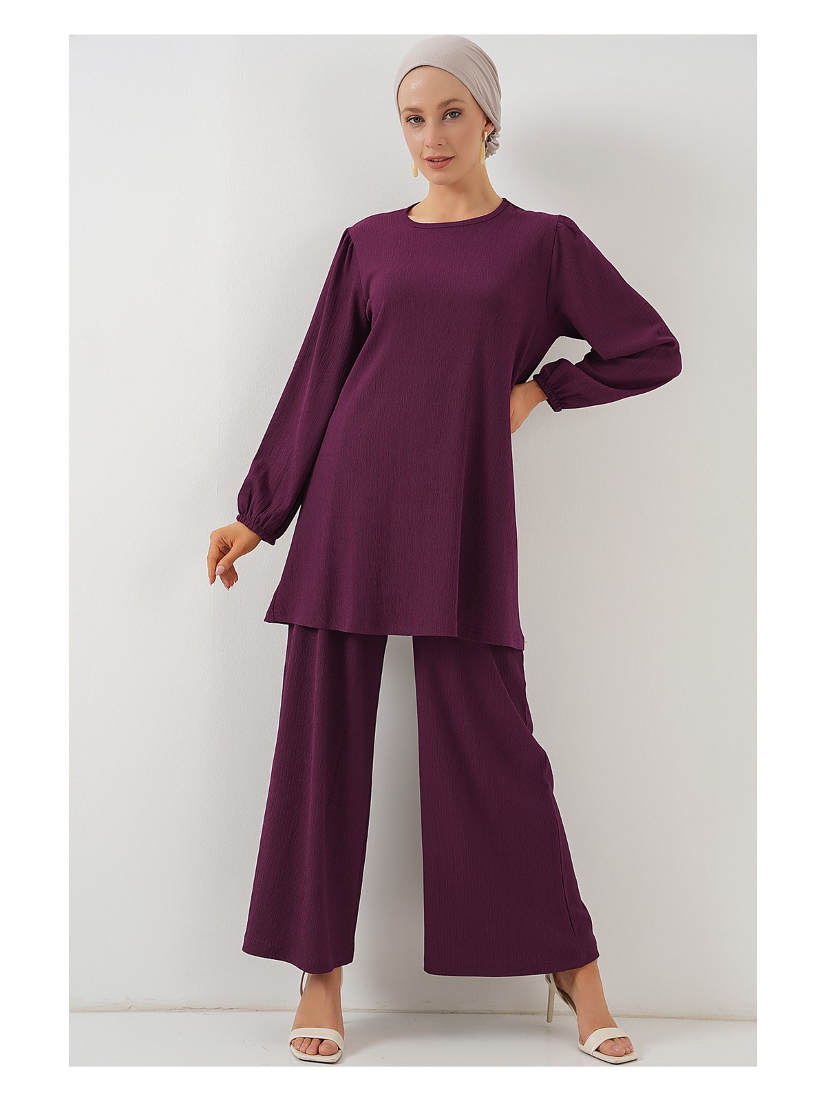 Bigdart Kadın Tunik Pantolon Alt Üst Takım 6663 - Antrasit - Görsel 4