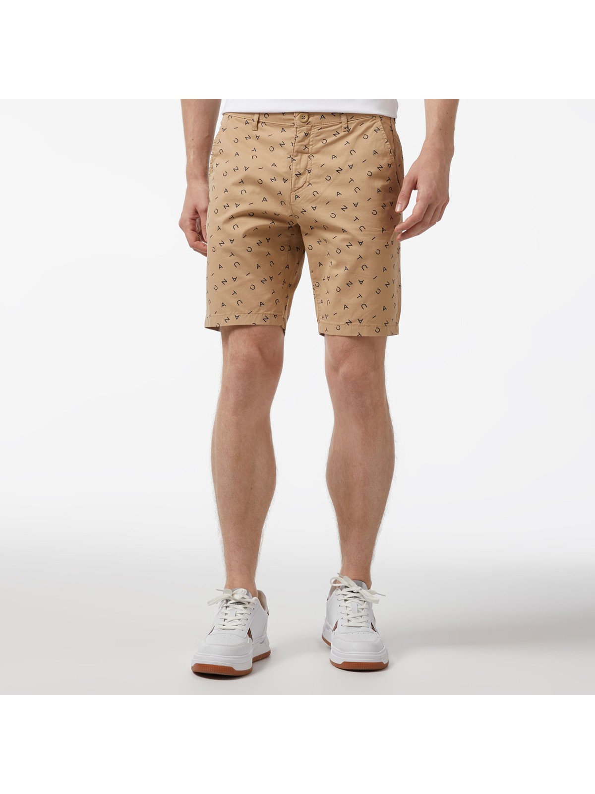 Nautica Erkek Bej Slim Fit Baskılı Bermuda B35517T.2SA - Görsel 3