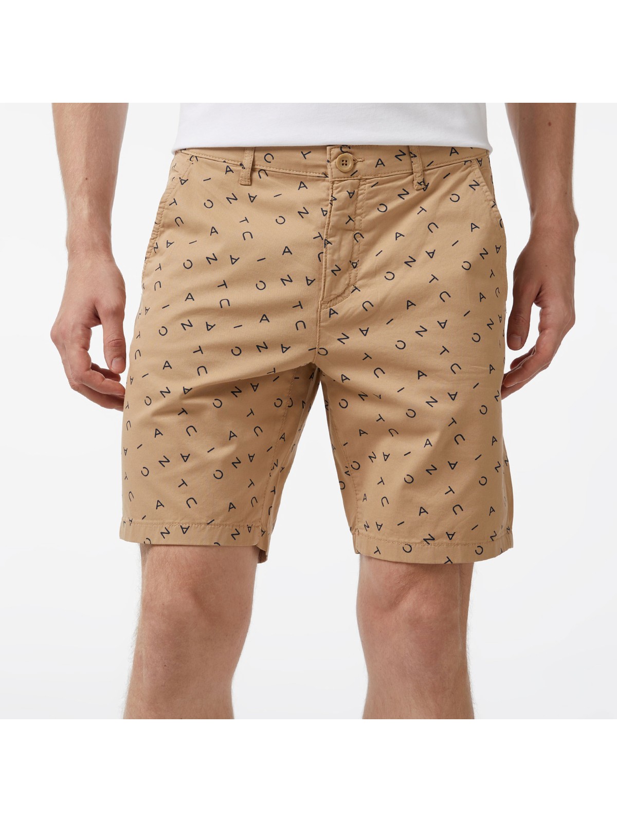 Nautica Erkek Bej Slim Fit Baskılı Bermuda B35517T.2SA - Görsel 4