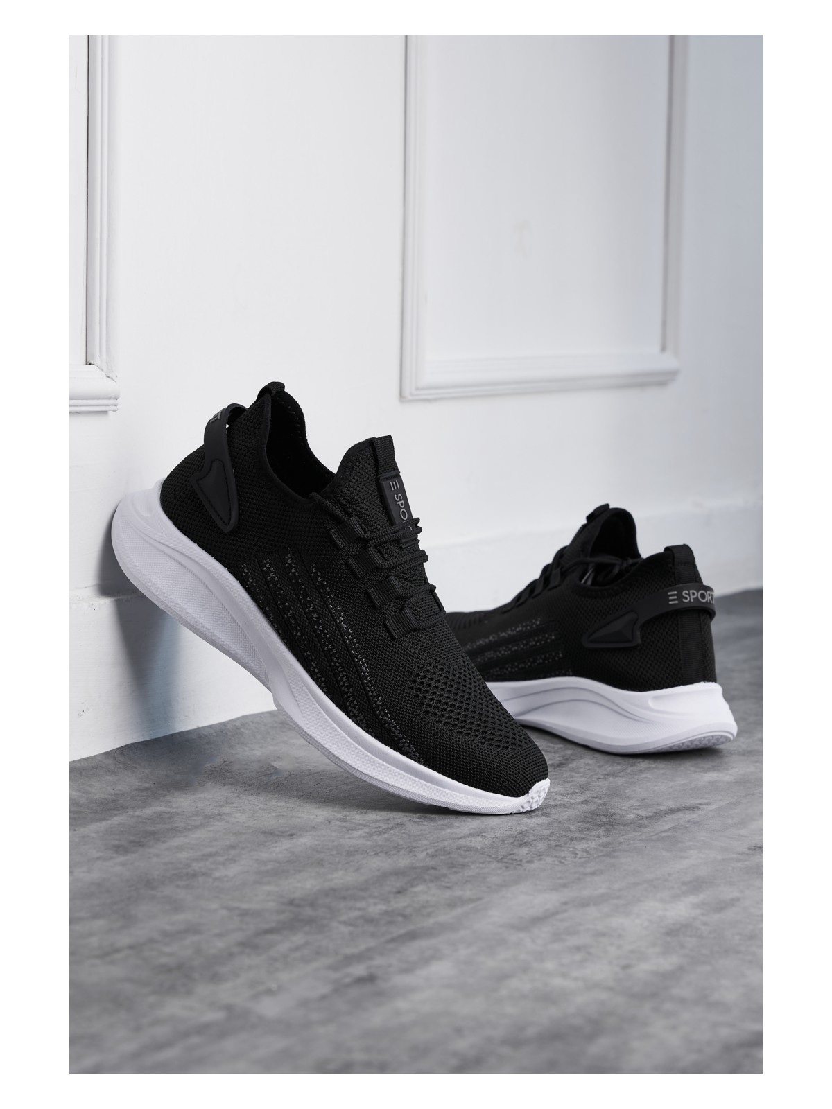 E Sport Beyaz Unisex Hafif Triko Sneaker Ortopedi Ayakkabı-015 - Görsel 4