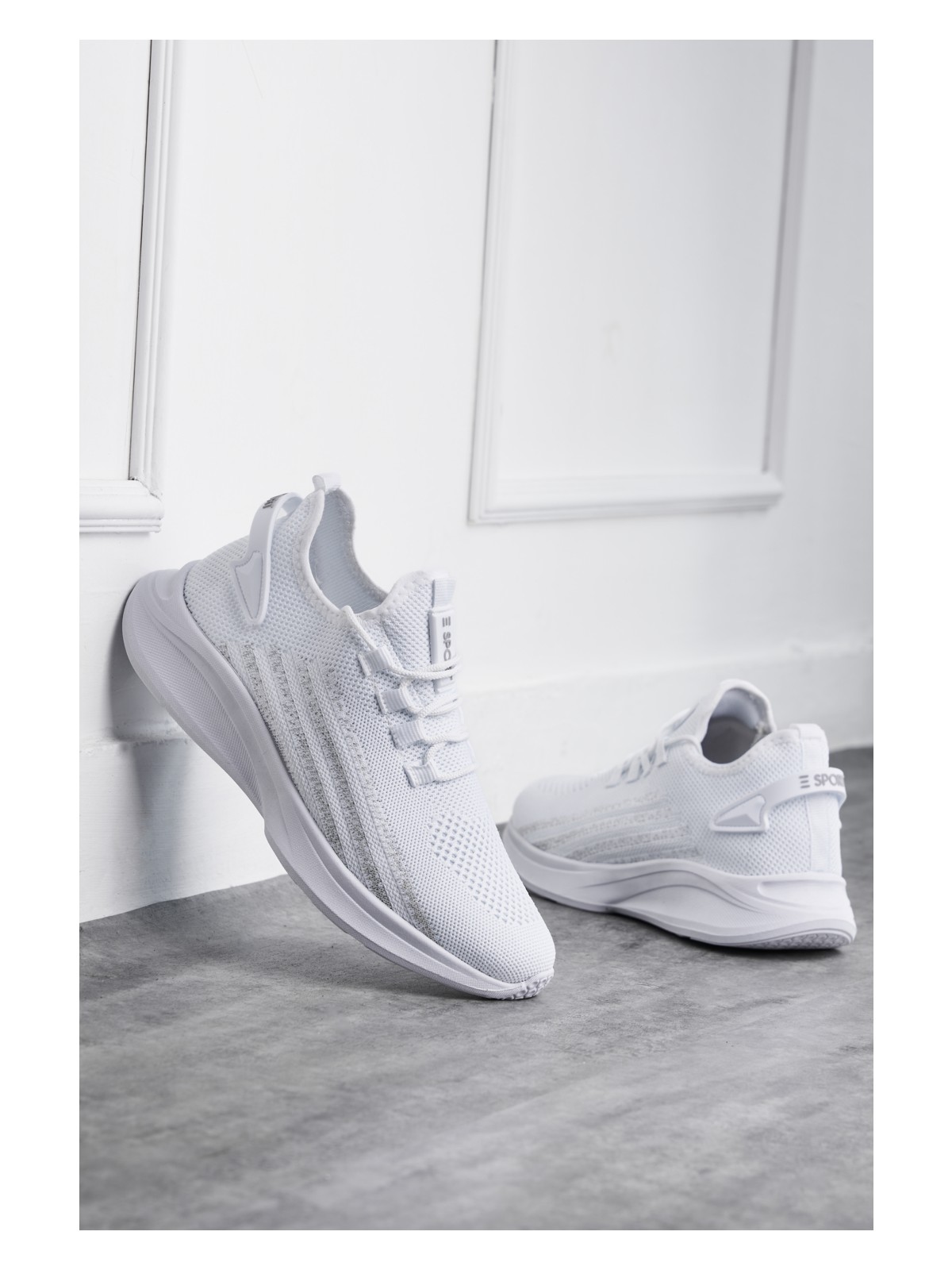 E Sport Bej Unisex Yürüyüş Hafif Triko Ayakkabı-015 - Görsel 6