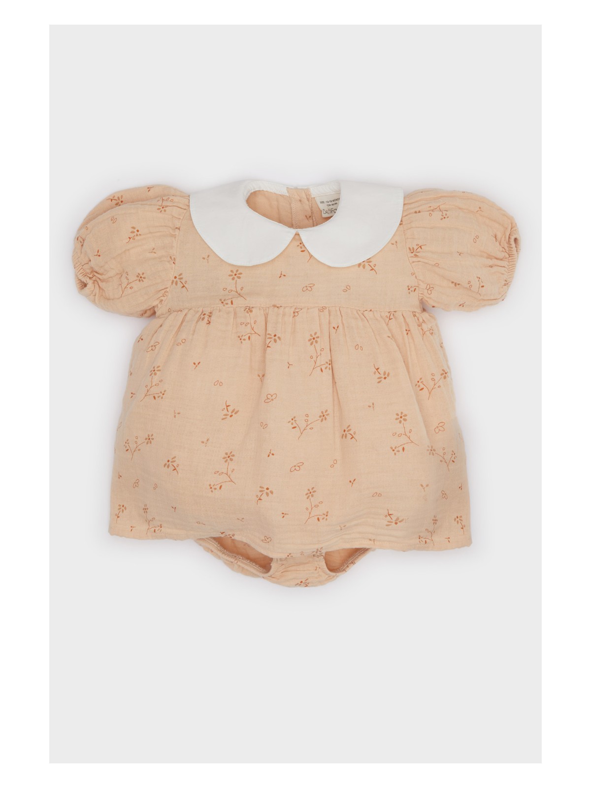 DeFacto Çiçek Desenli Müslin Tulum Kız Bebek Yenidoğan C5091A525SM