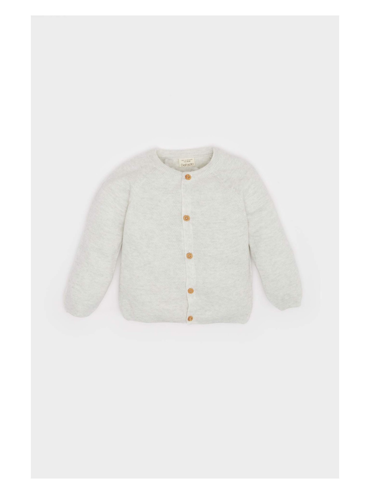 DeFacto Bisiklet Yaka Düğmeli Triko Hırka Erkek Bebek A3833A525AU - Görsel 4